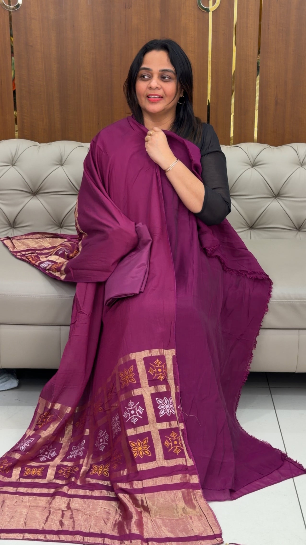 FORWARD MUL CHANDERI UNSTITCHED SALWAR SUITS - IHA 29313