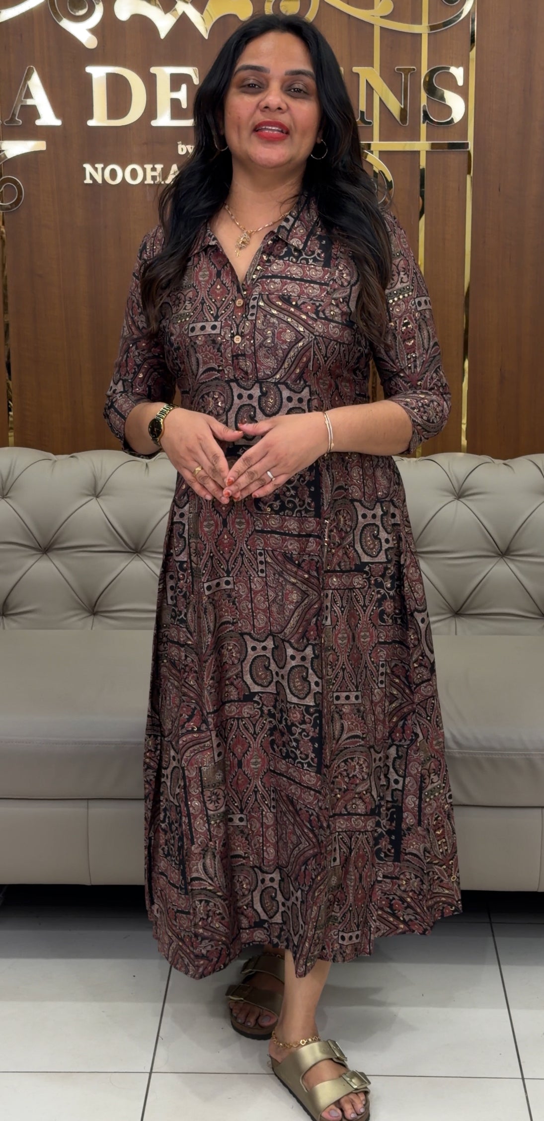 IHA'S IN-HOUSE PRINTED CHANDERI TOPS - IHA 30909