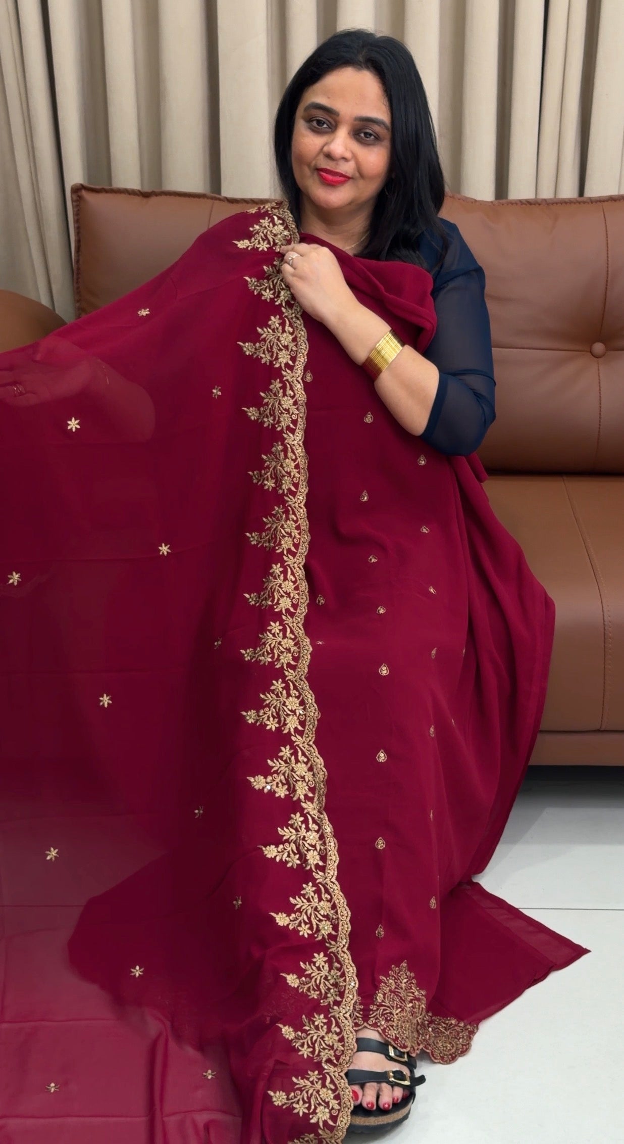 FORWARD FAUX GEORGETTE UNSTITCHED SALWAR SUITS - IHA 34126
