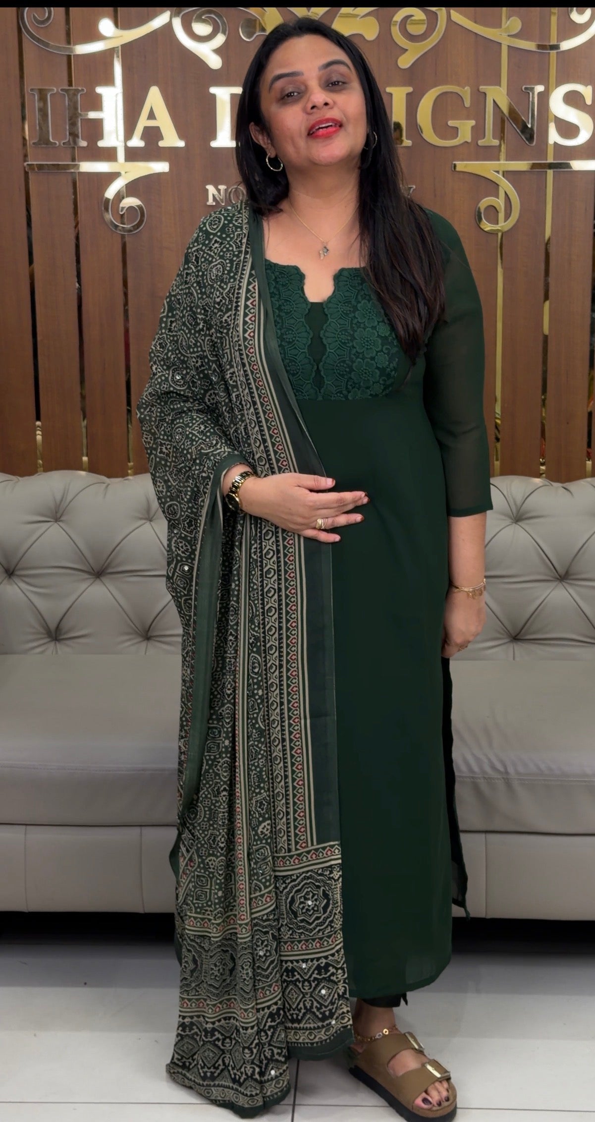 FAUX GEORGETTE UNSTITCHED SALWAR SUITS - IHA 33211