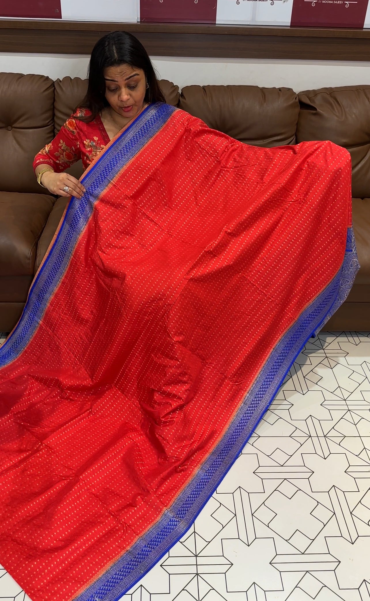 SEMI BANARASI SAREES - IHA 19693