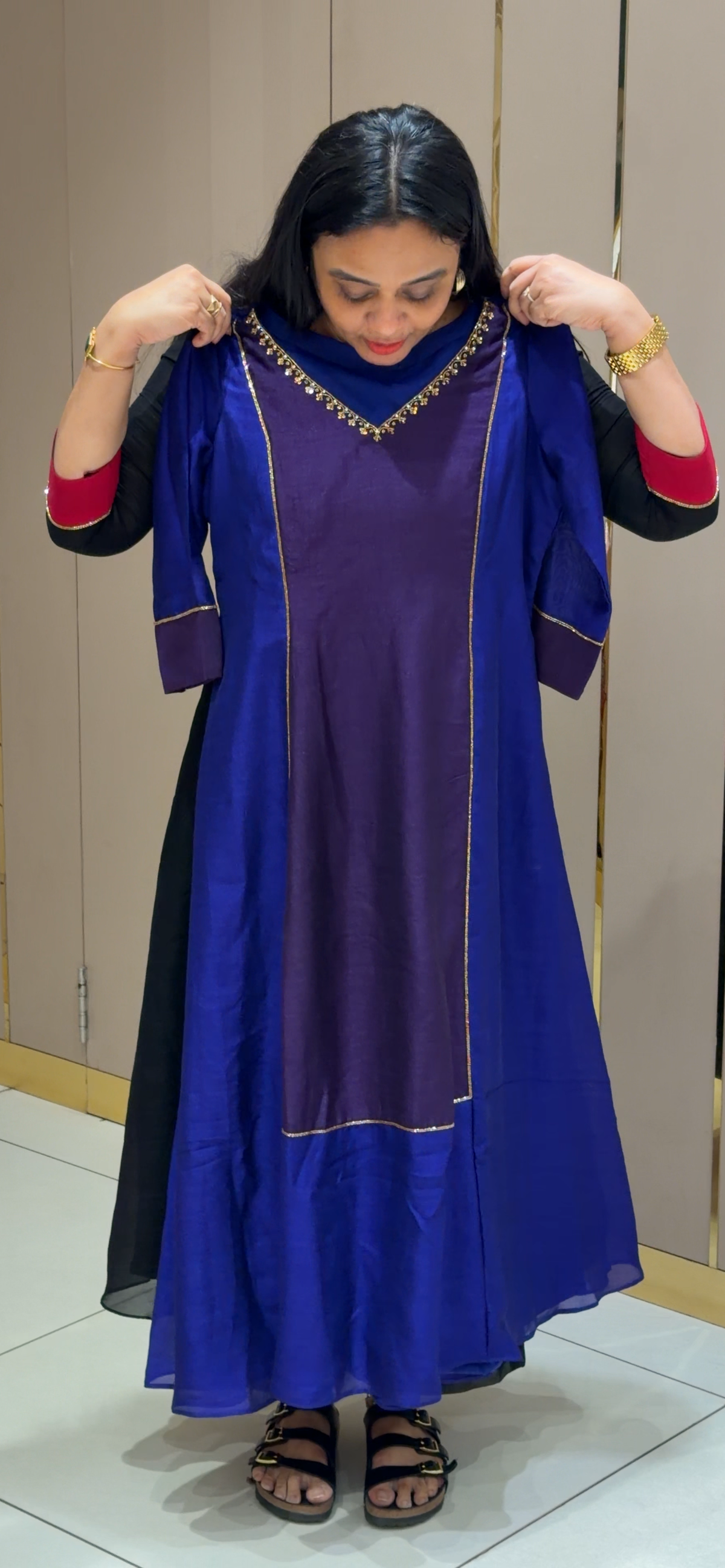IHA'S IN-HOUSE HANDWORKED SLITTED TOPS - IHA 35421