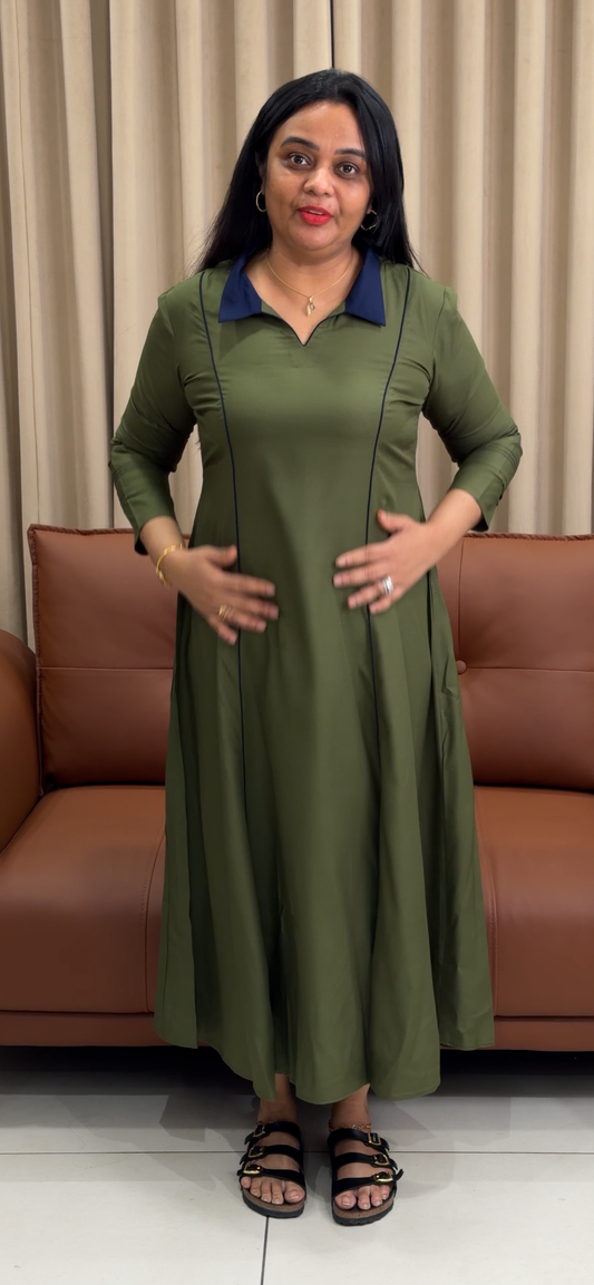 IHA'S IN-HOUSE RAYON LONG TUNIC TOPS  - IHA 35265