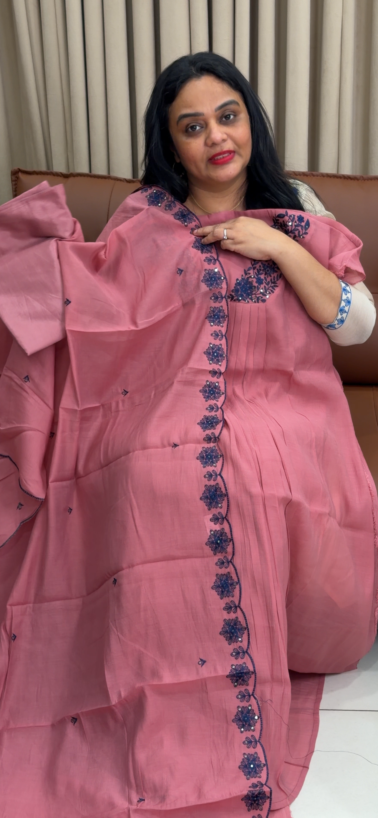 MALAI CHANDERI SEMI STITCHED SALWAR SUITS - IHA 34468