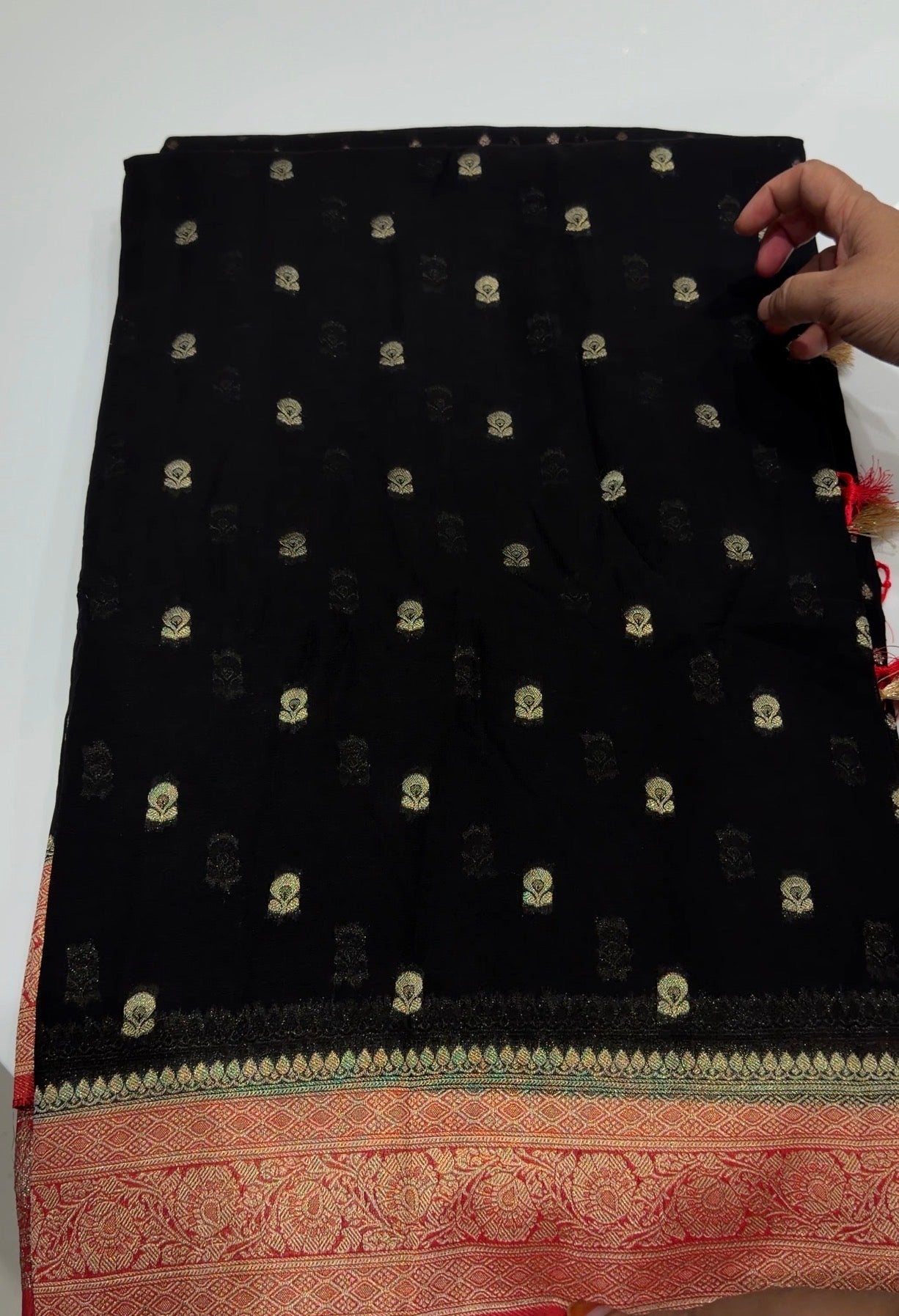 GEORGETTE BANARASI SAREES - IHA 34006