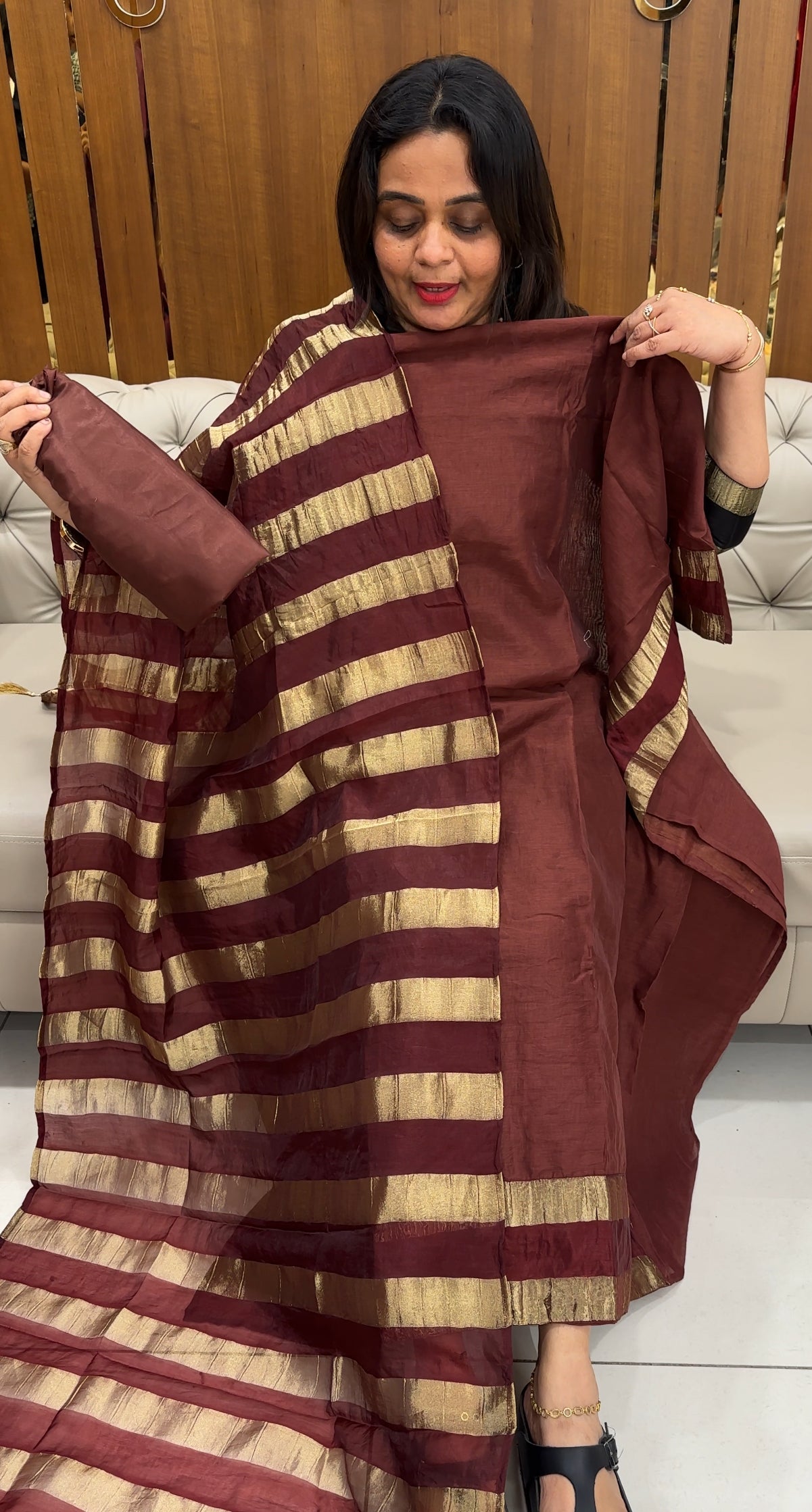 FORWARD MODAL CHANDERI UNSTITCHED SALWAR SUITS - IHA 26355