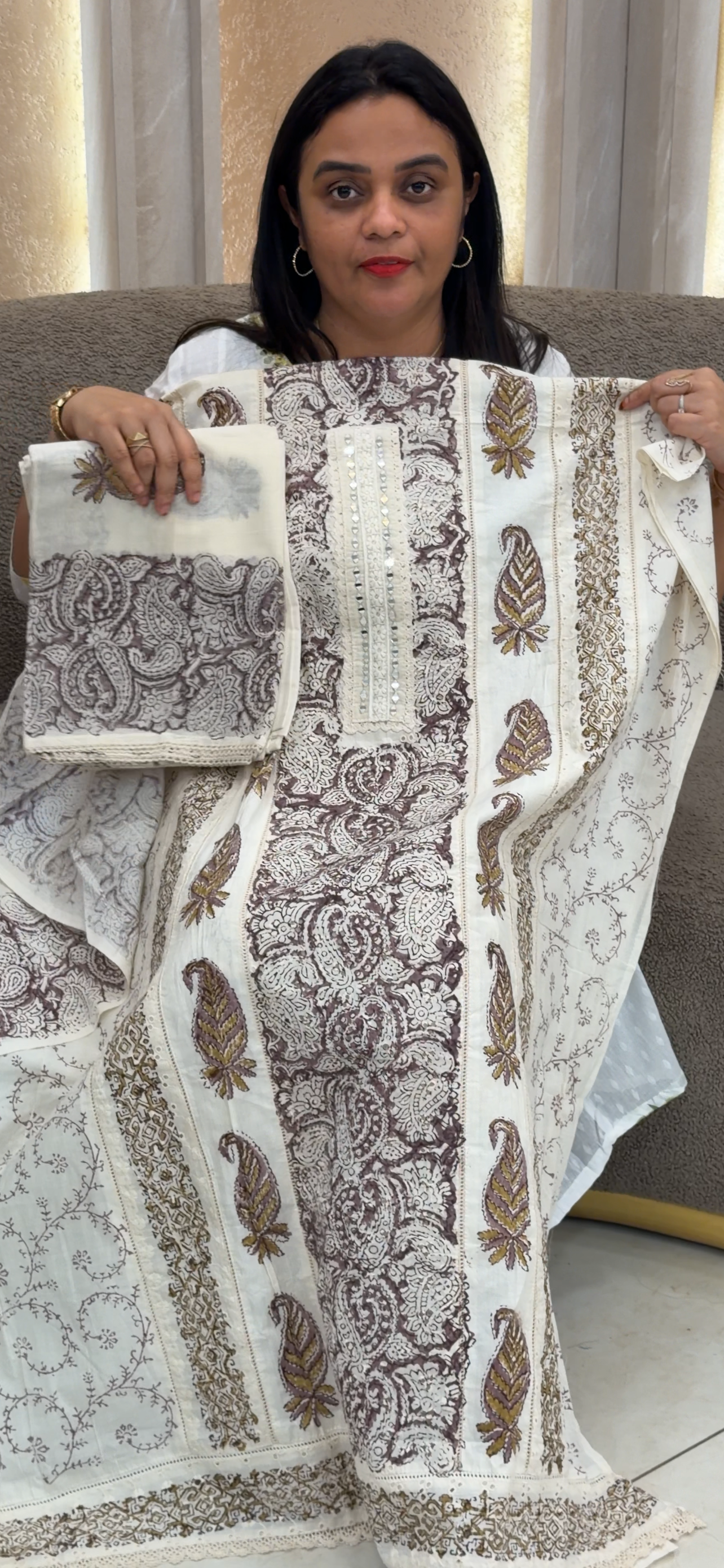 PRINTED COTTON UNSTITCHED SALWAR SUITS - IHA 32897
