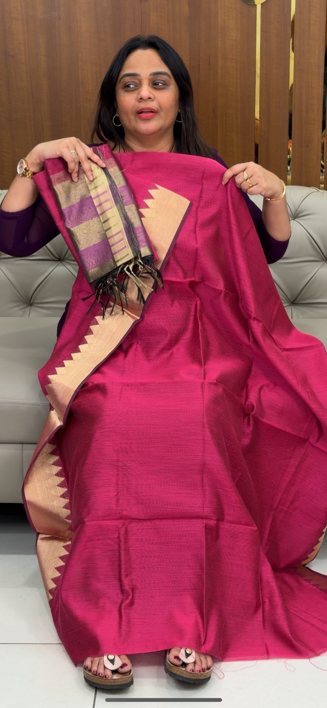 MUL CHANDERI UNSTITCHED SALWAR SUITS - IHA 29192