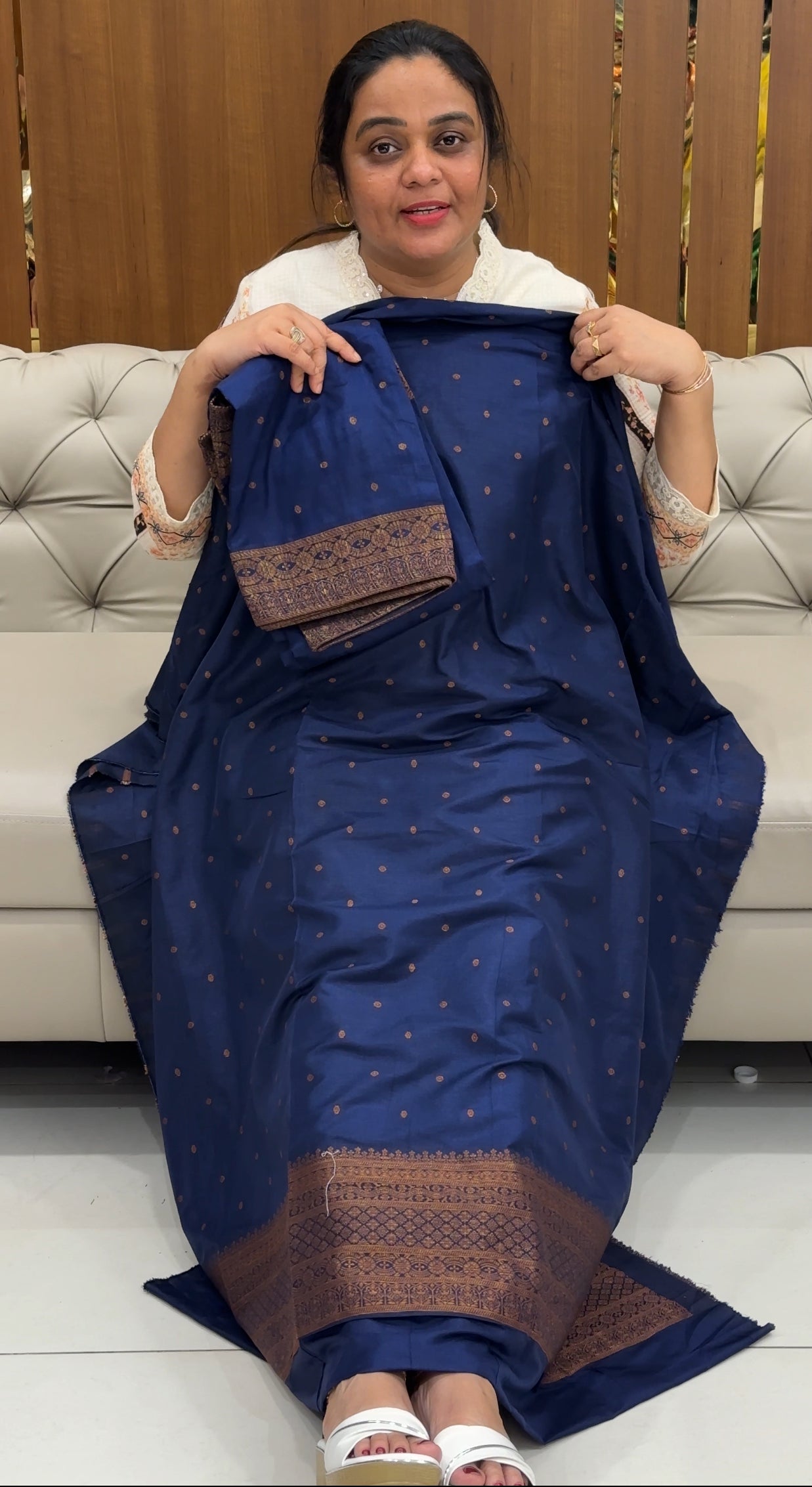 SEMI BANARASI UNSTITCHED SALWAR SUITS - IHA 29321