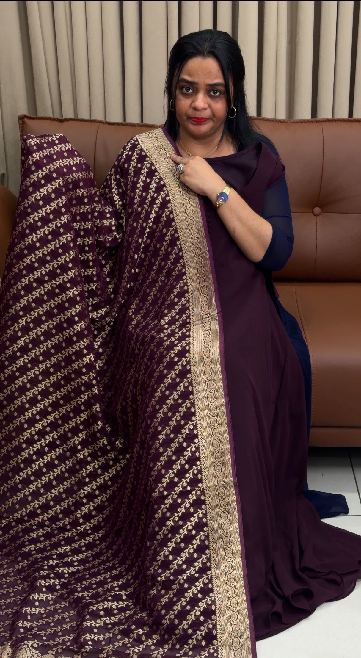 IHA'S IN-HOUSE GEORGETTE GOWN AND DUPATTA - IHA 34669