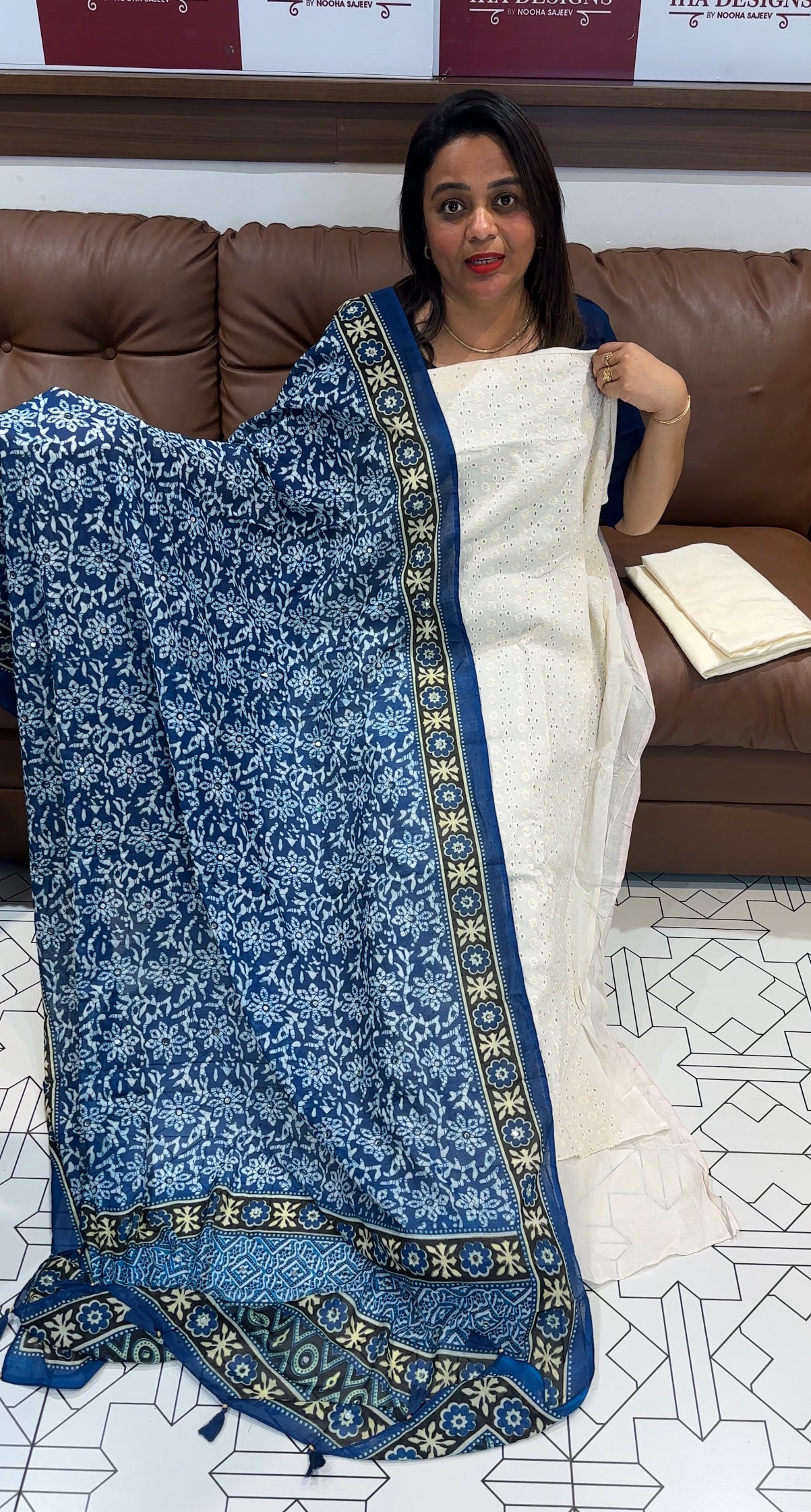 COTTON HAKOBA UNSTITCHED SALWAR SUITS - IHA 25412