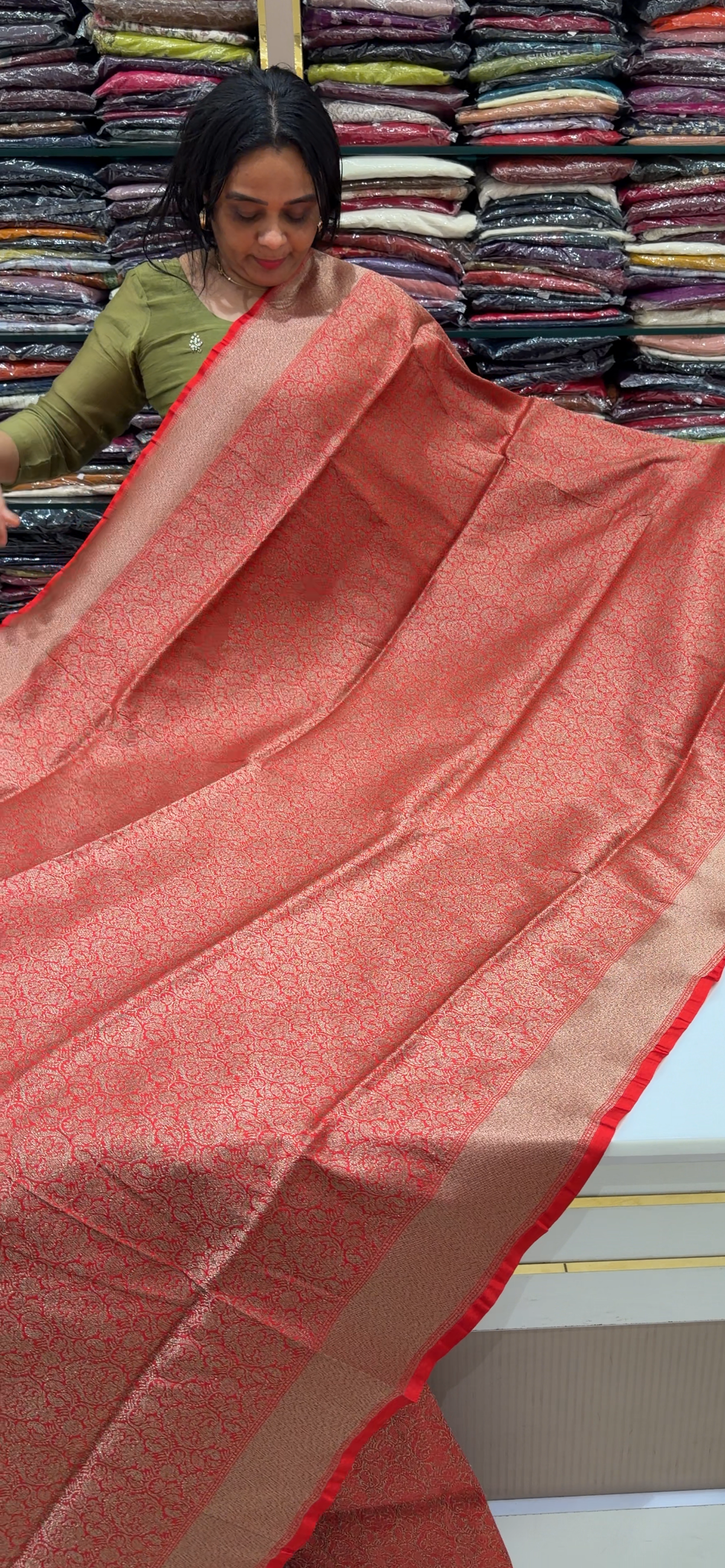 HANDLOOM KATAN SAREES - IHA 35383