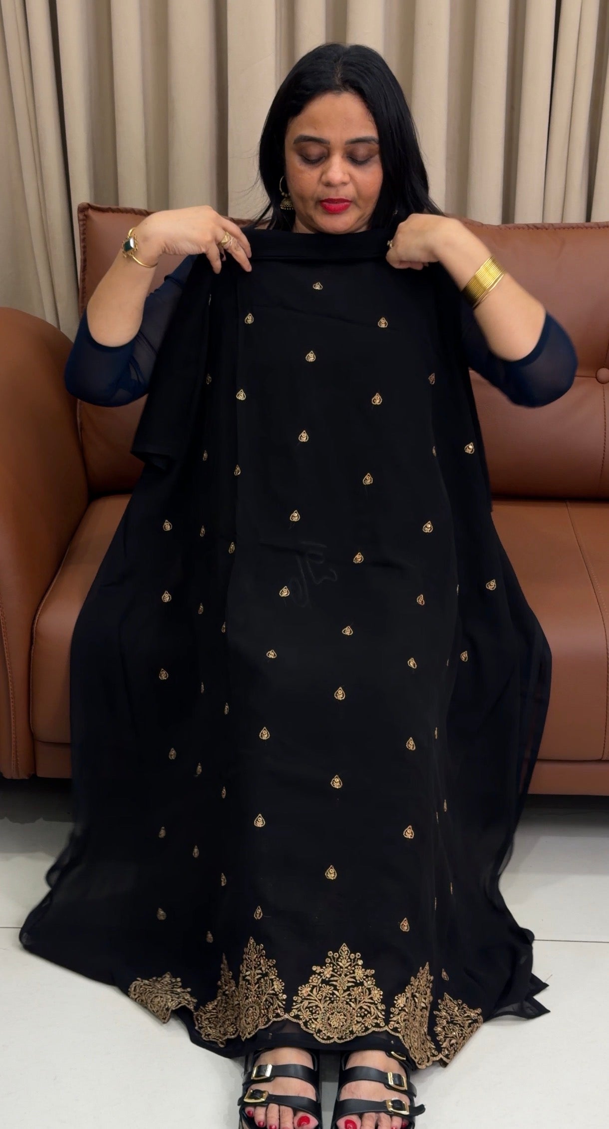 FORWARD FAUX GEORGETTE UNSTITCHED SALWAR SUITS - IHA 34126