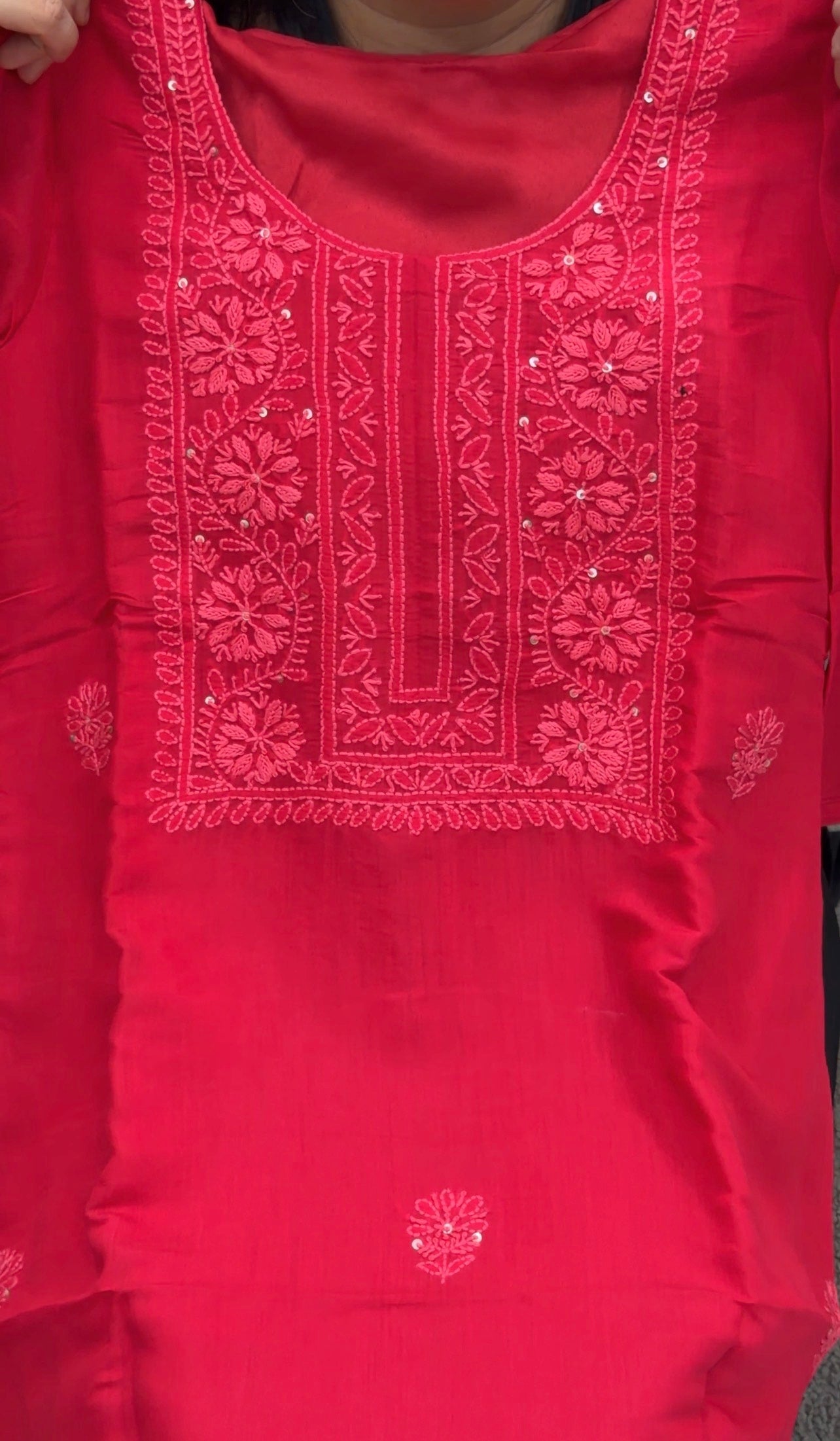 IHA'S IN HOUSE CHIKANKARI SLITTED TOPS - IHA 32978