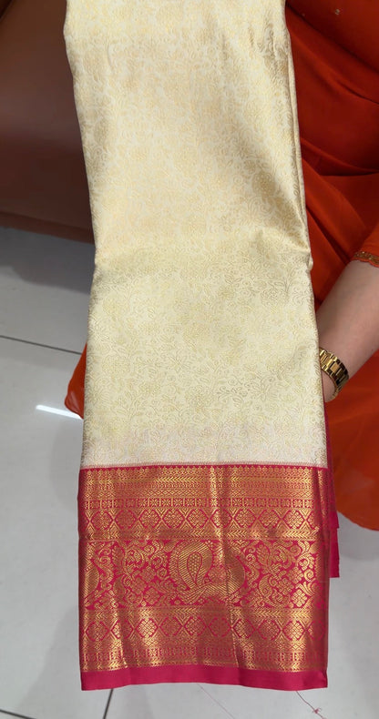 SEMI KANCHIPURAM SAREES - IHA 34254