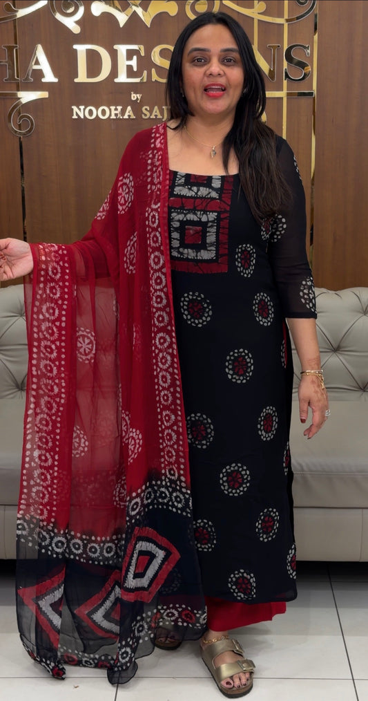 BATIK PRINTED UNSTITCHED SALWAR SUITS - IHA 31924