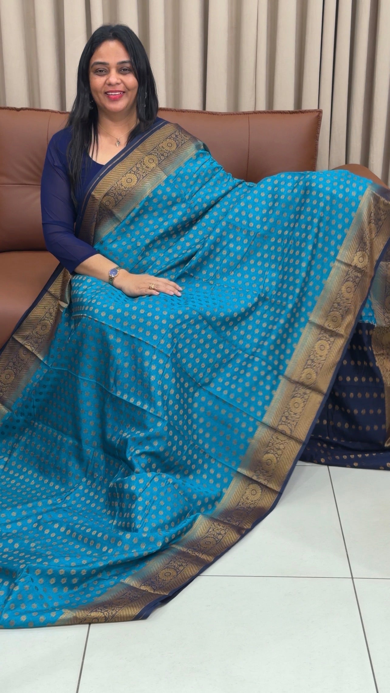 SEMI BANARASI SAREES - IHA 33629