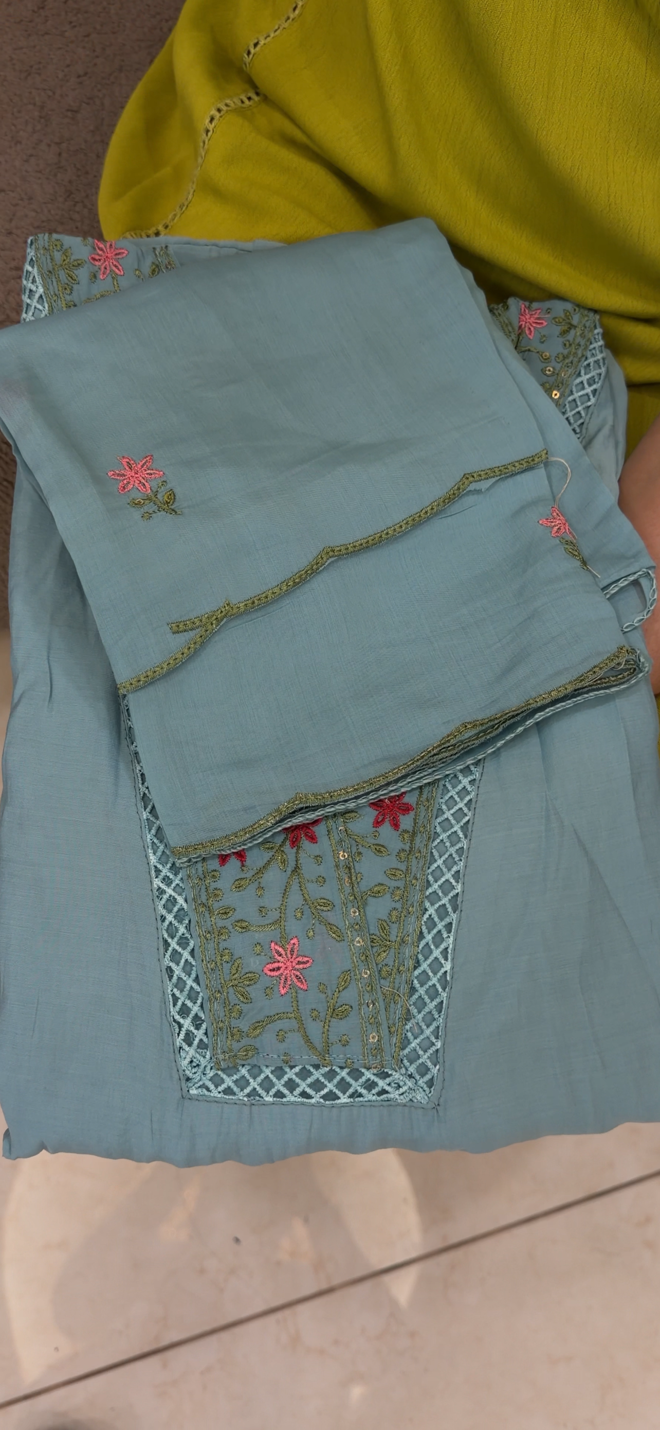 MUL CHANDERI UNSTITCHED SALWAR SUITS - IHA 33007