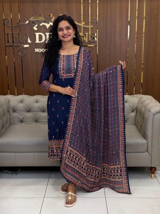 CHINON TOP, BOTTOM AND DUPATTA  - IHA 30886