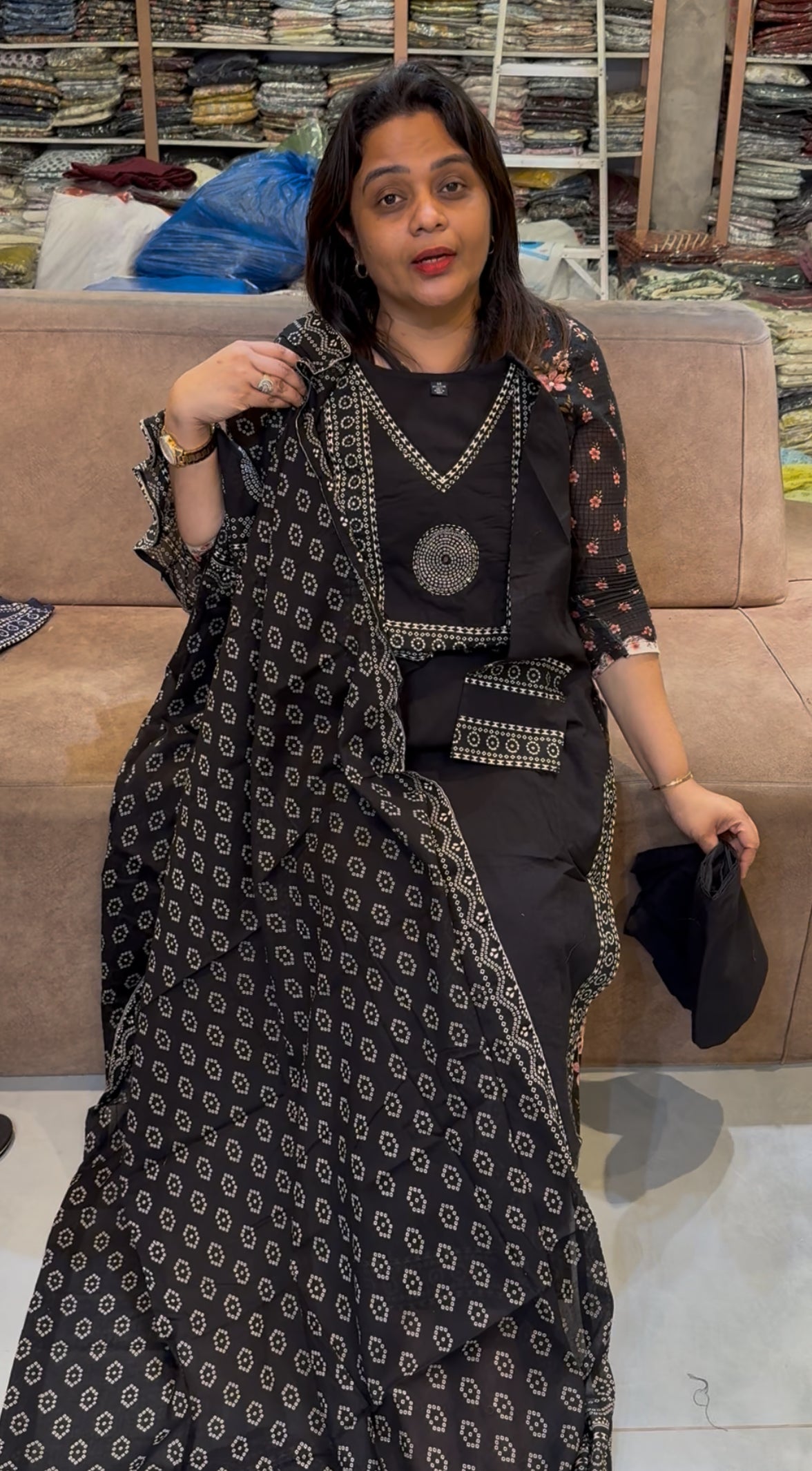 COTTON TOP, BOTTOM AND DUPATTA - IHA 25259