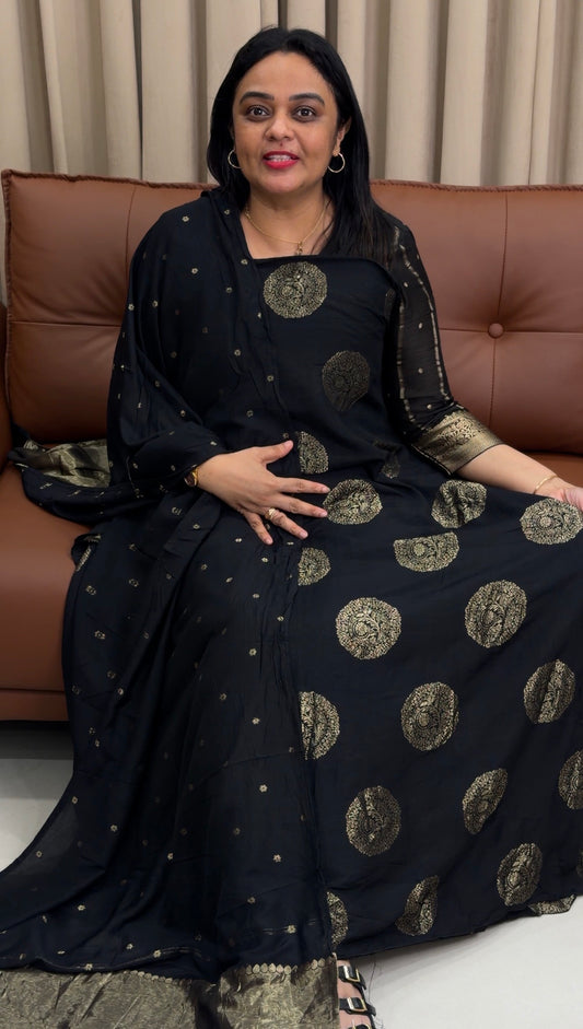 FORWARD MUL CHANDERI UNSTITCHED SALWAR SUITS - IHA 33900