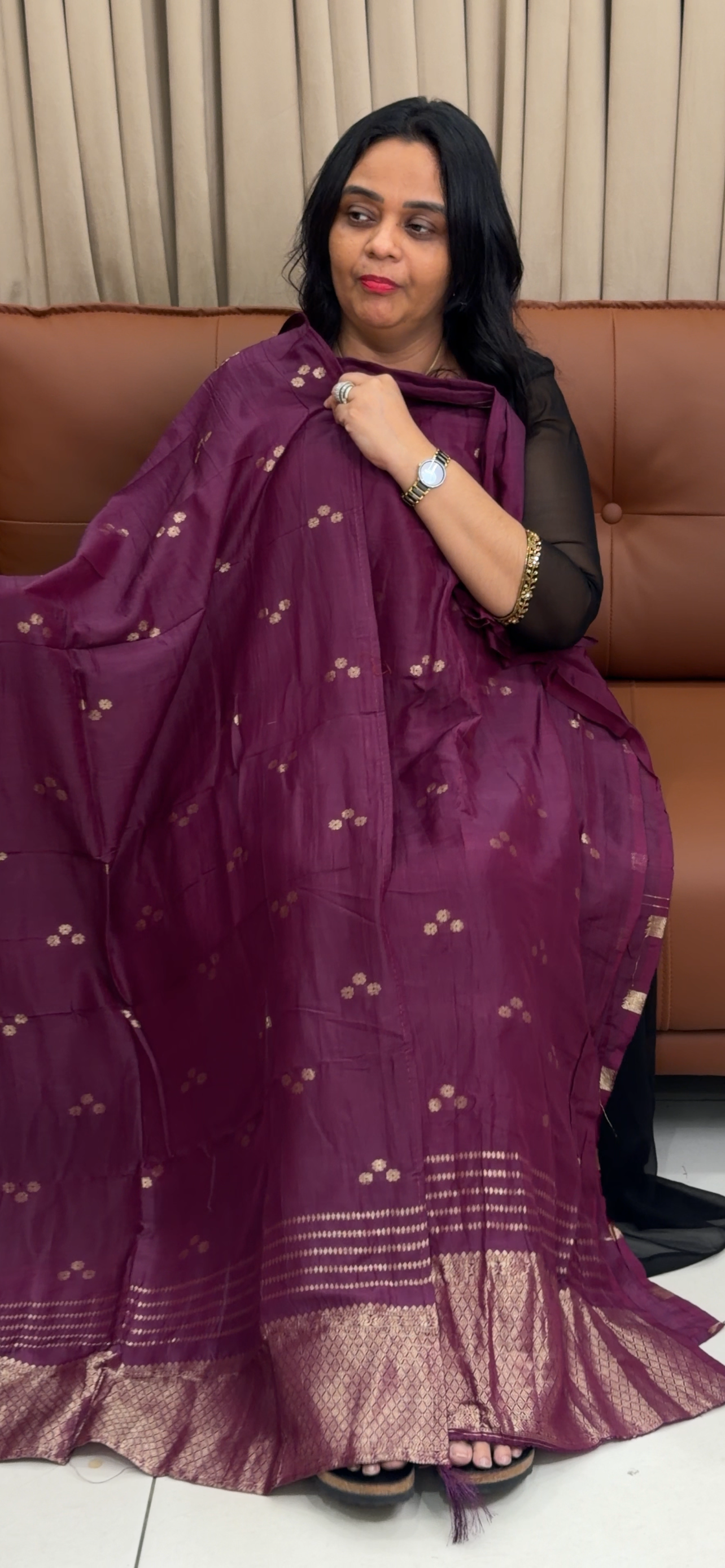 SEMI BANARASI UNSTITCHED SALWAR SUITS - IHA 35046