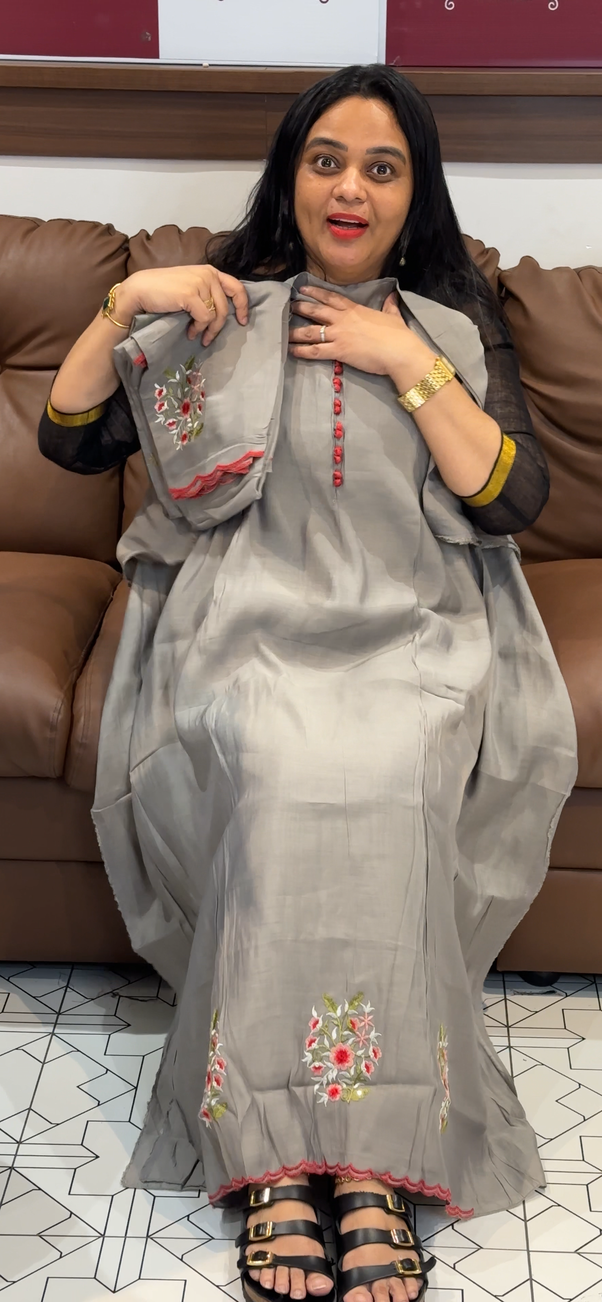 MUL CHANDERI UNSTITCHED SALWAR SUITS - IHA 35479