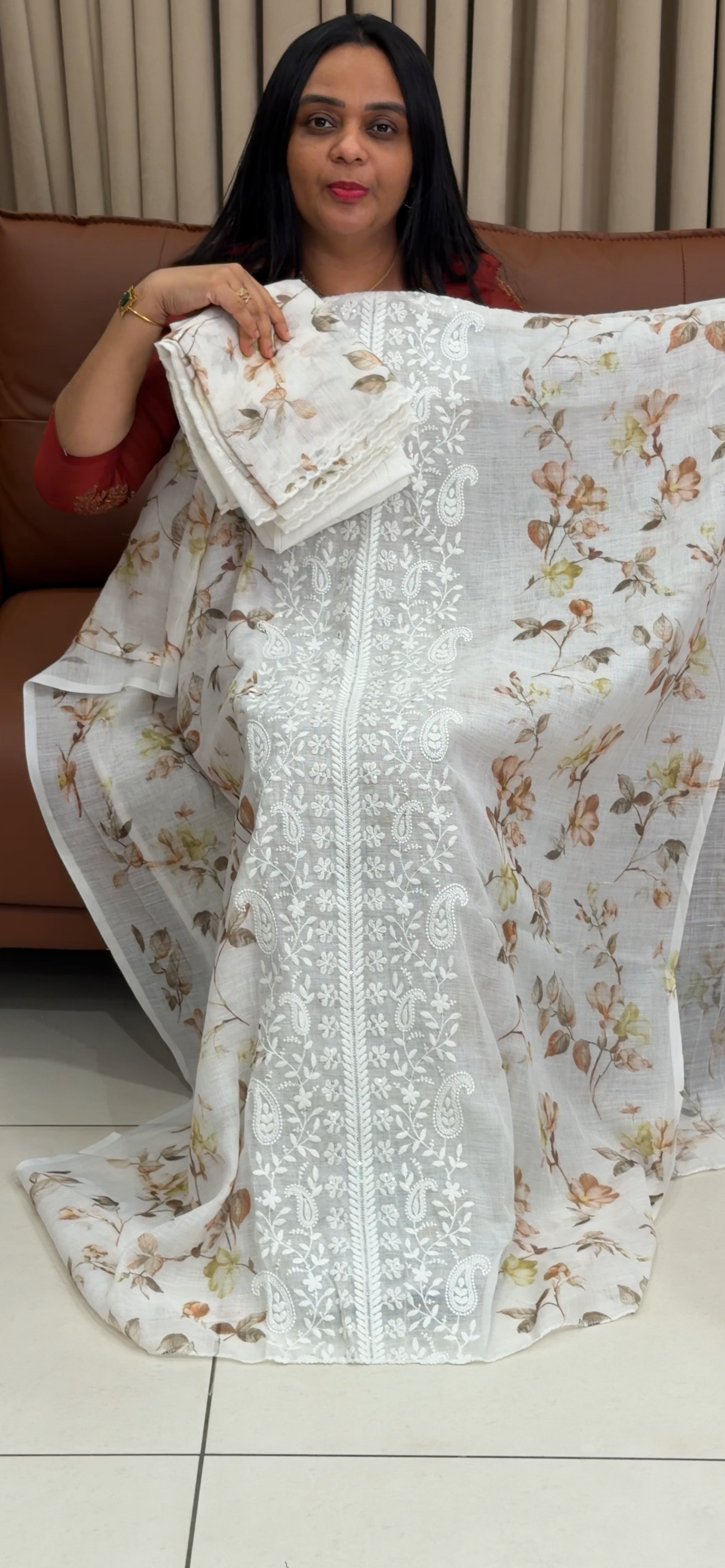 LINEN UNSTITCHED SALWAR SUITS - IHA 34700