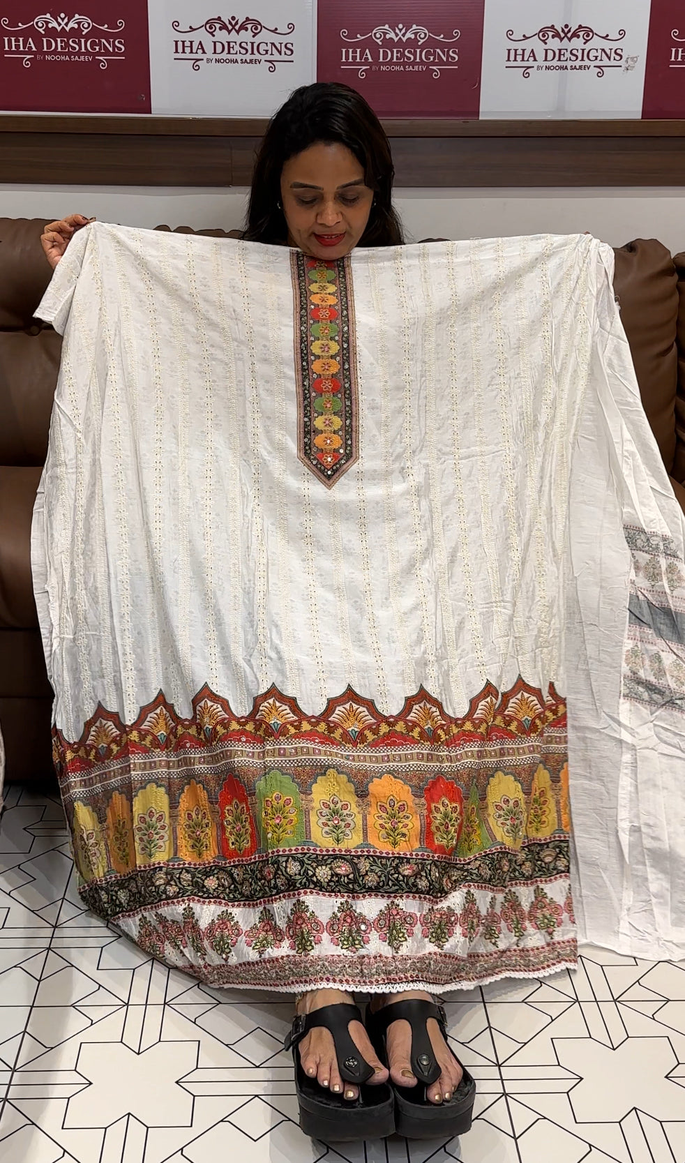 MUSLIN SILK UNSTITCHED SALWAR SUITS - IHA 23973