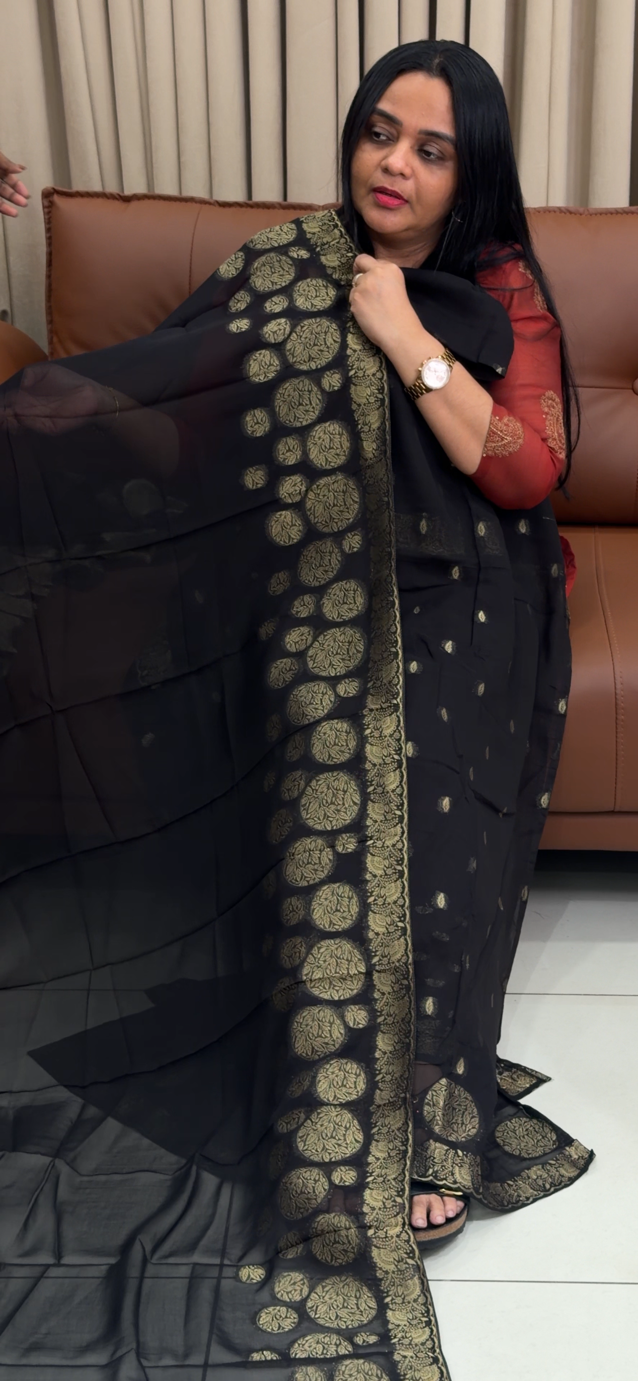 VISCOSE ORGANZA UNSTITCHED SALWAR SUITS - IHA 34711