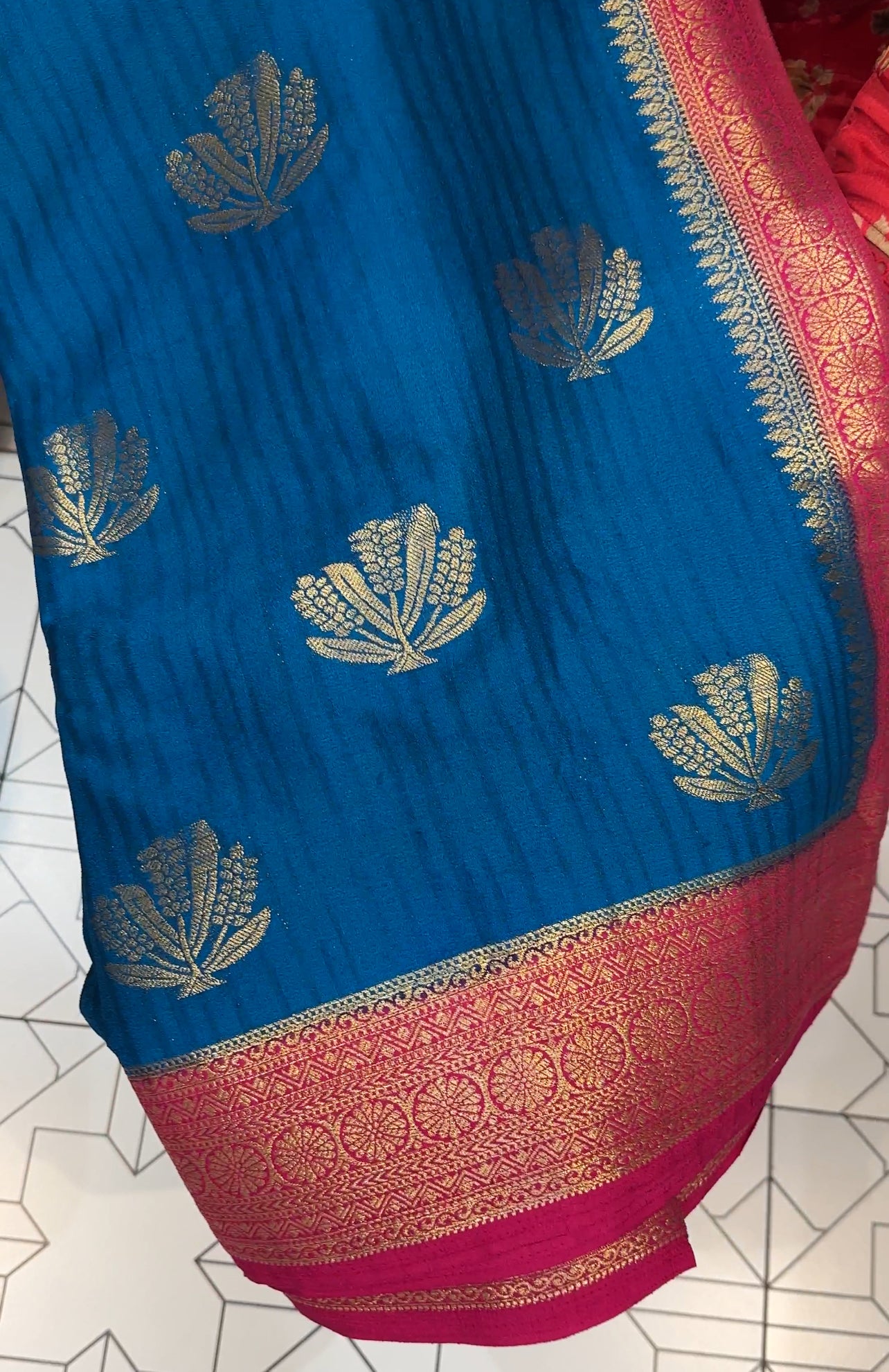 SEMI BANARASI SAREES - IHA 19682