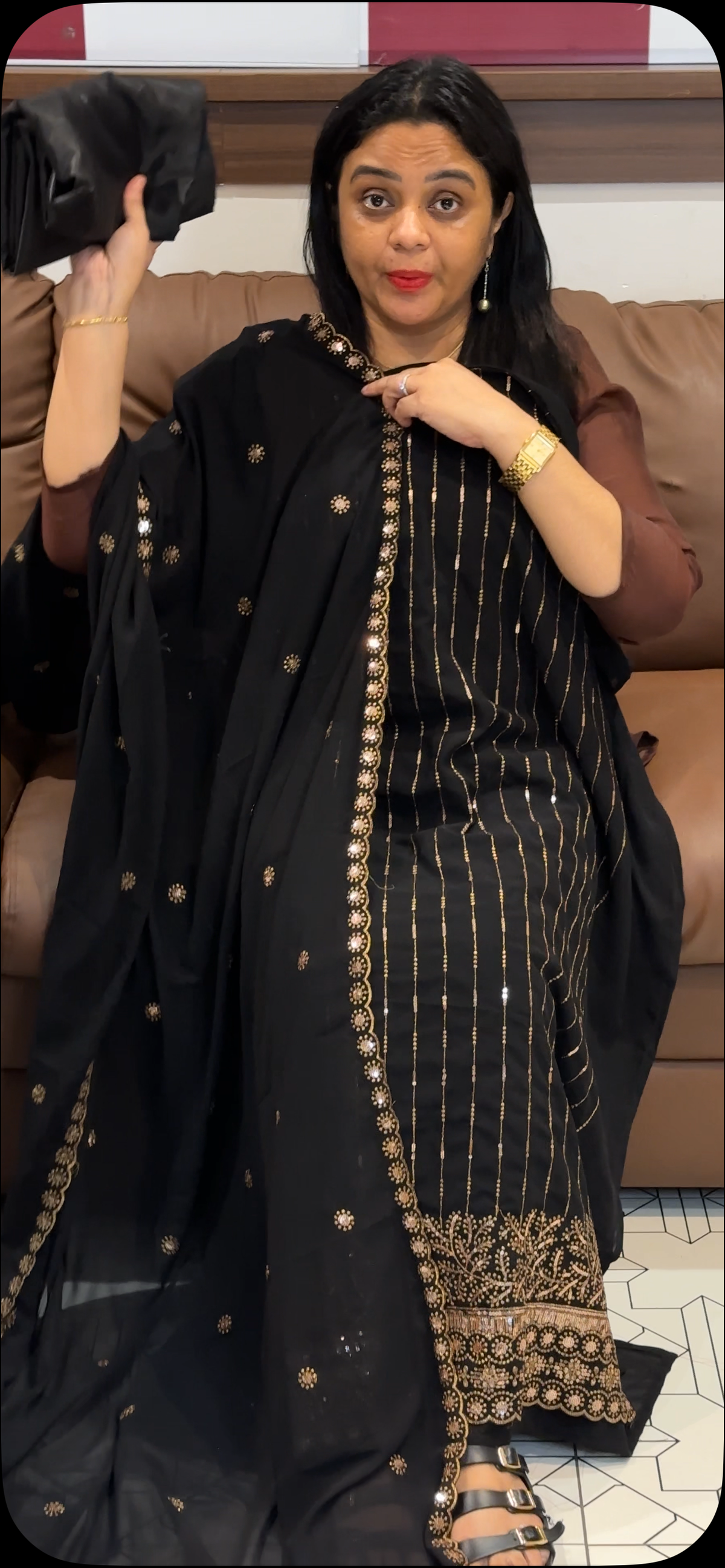 FAUX GEORGETTE UNSTITCHED SALWAR SUITS - IHA 35566