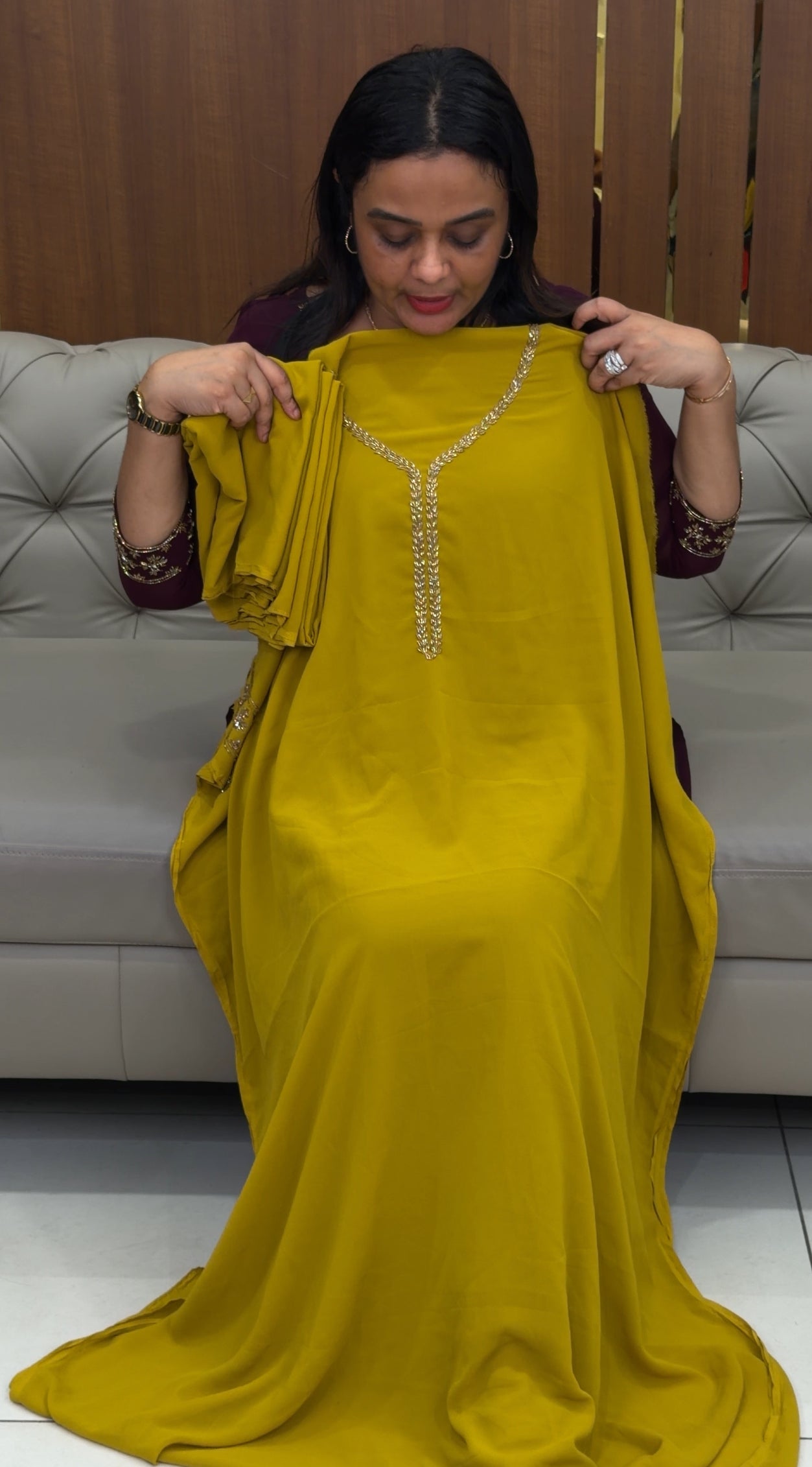 FORWARD HAND WORKED UNSTITCHED SALWAR - IHA 33265