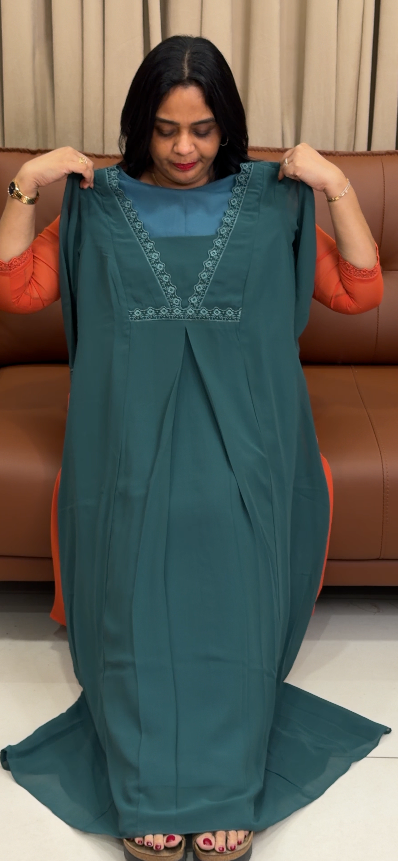 IHA'S IN-HOUSE GEORGETTE ALINE TOPS - IHA 33776