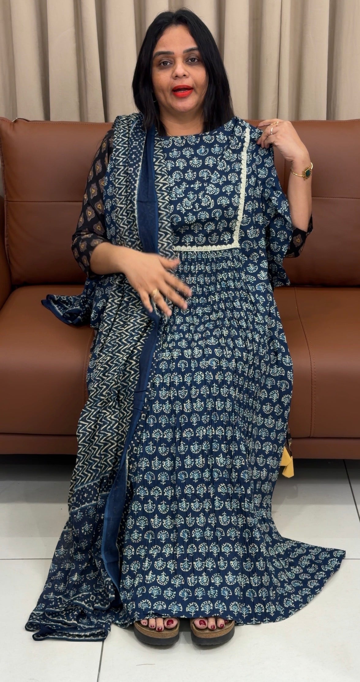 IHA'S IN-HOUSE PRINTED COTTON TOP AND DUPATTA - IHA 34156