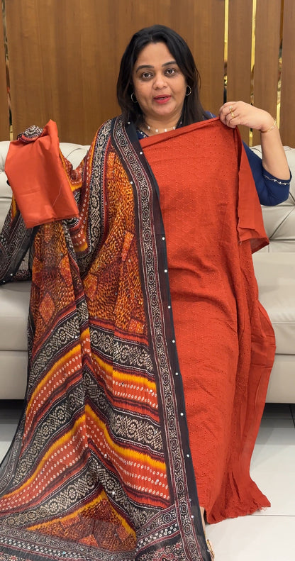 COTTON HAKOBA UNSTITCHED SALWAR SUITS- IHA 28809