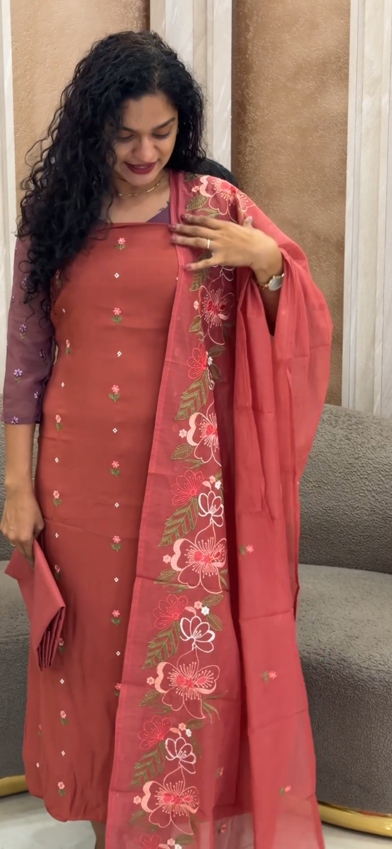 MALAI CHANDERI UNSTITCHED SALWAR SUITS - IHA 33288