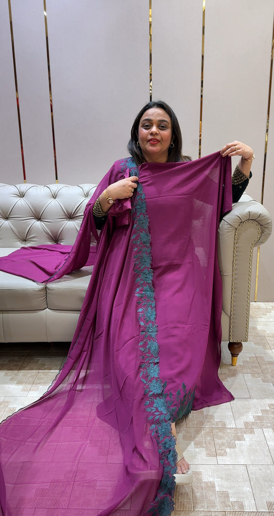 FAUX GEORGETTE UNSTITCHED SALWAR SUITS- IHA 23310