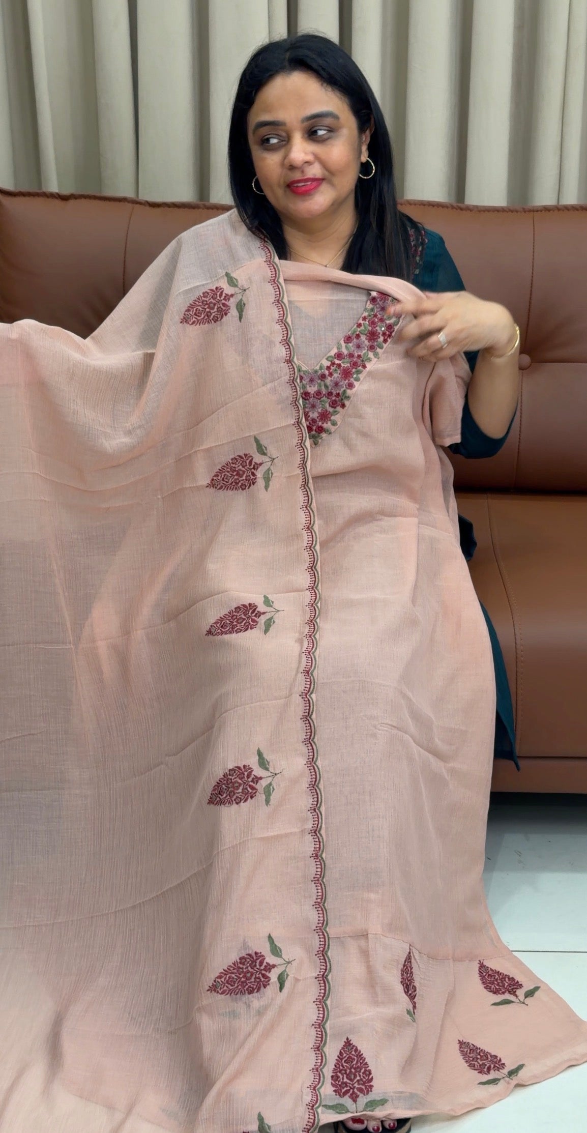 MUL CRUSHED UNSTITCHED SALWAR SUITS - IHA 33890