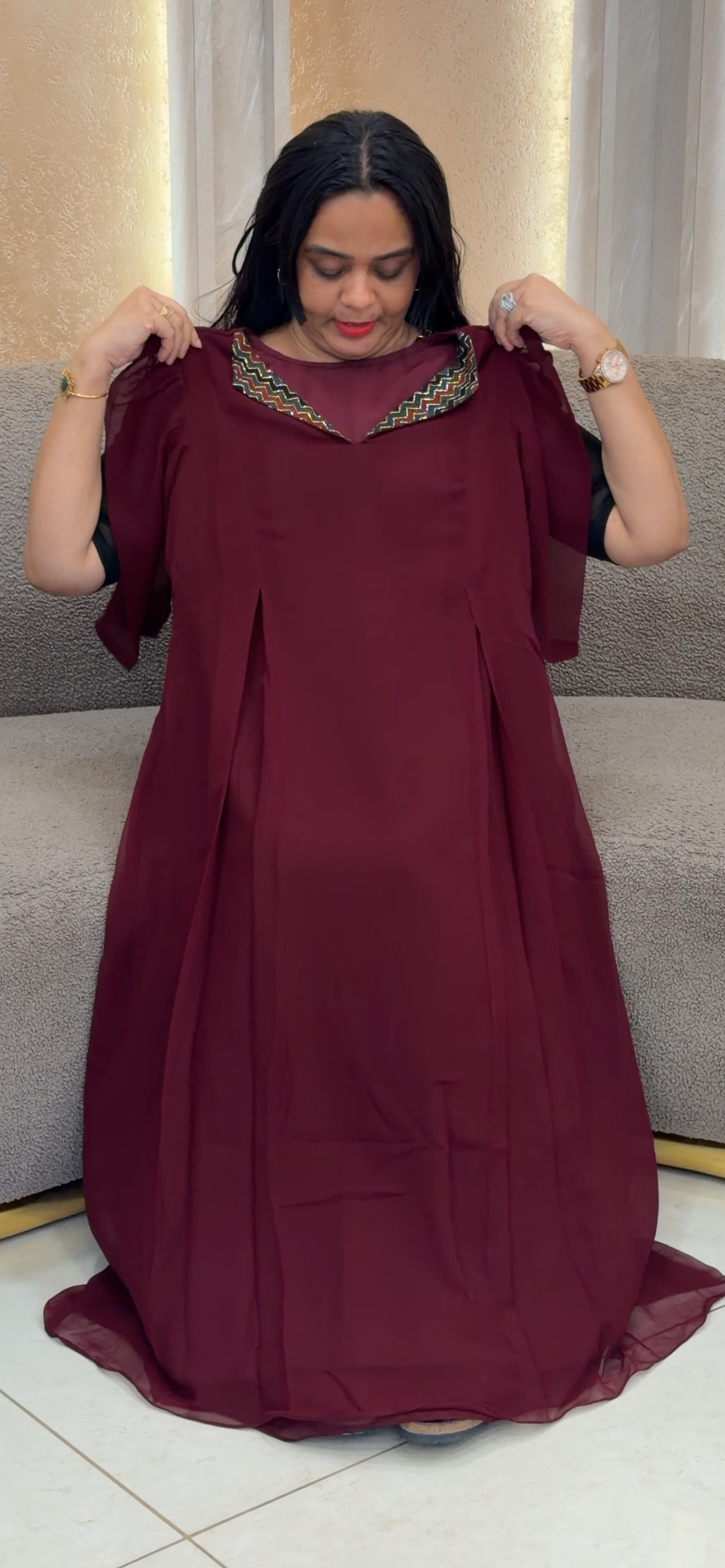 IHA'S IN-HOUSE GEORGETTE FROCKS - IHA 35233