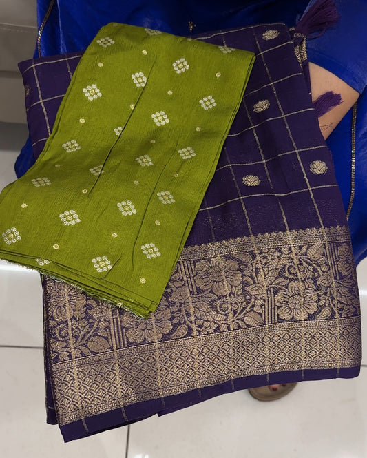 SEMI SILK SAREES - IHA 27094
