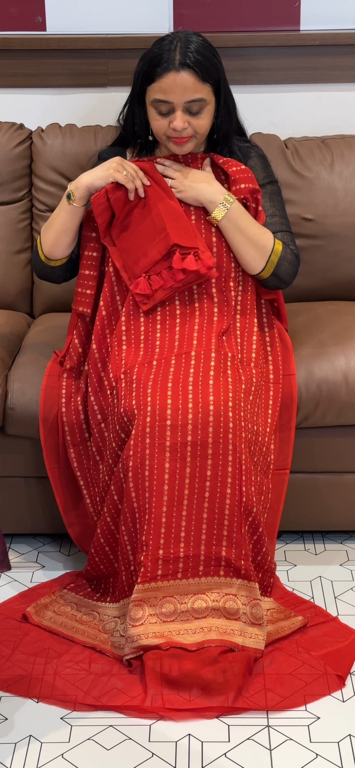 VISCOSE GEORGETTE UNSTITCHED SALWAR SUITS - IHA 35512