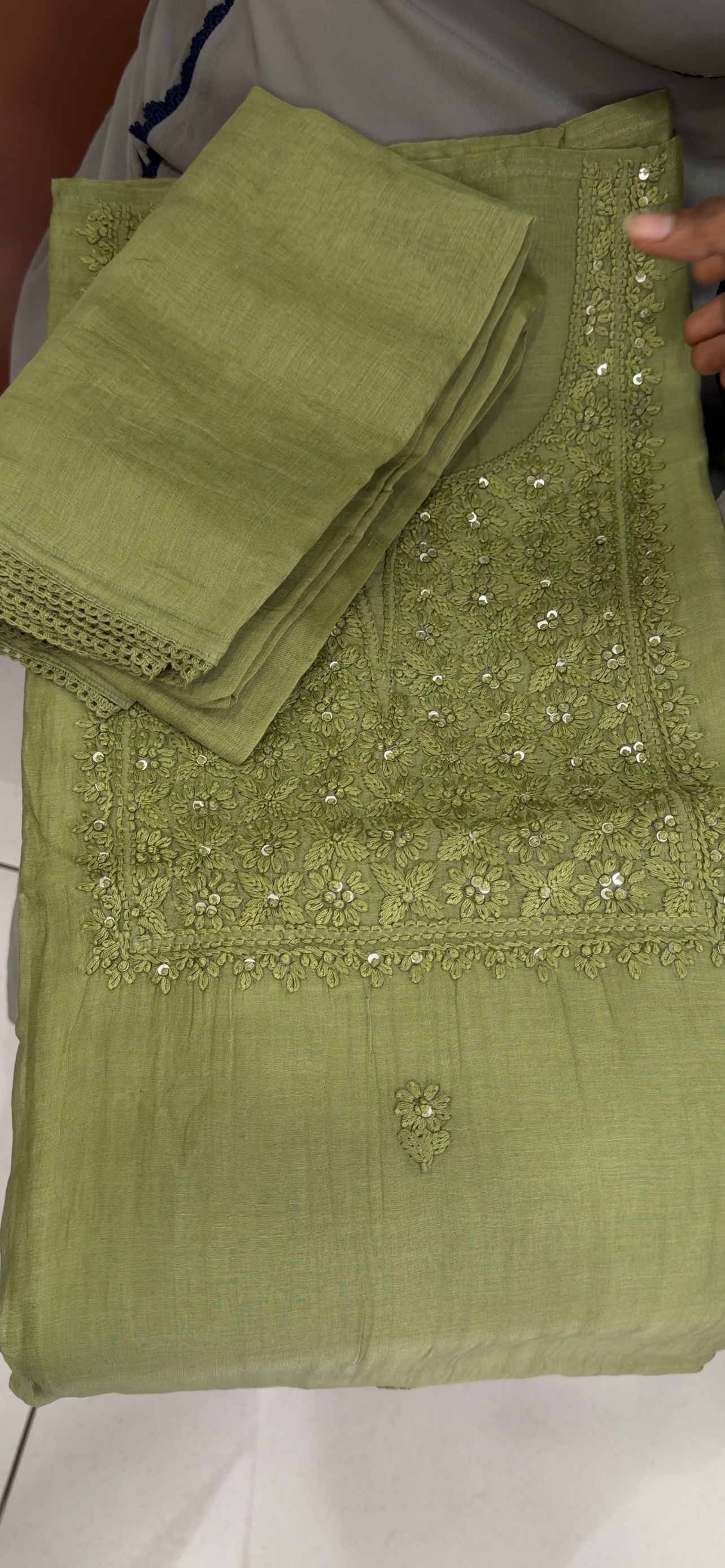 MALAI CHANDERI UNSTITCHED SALWAR SUITS - IHA 33997
