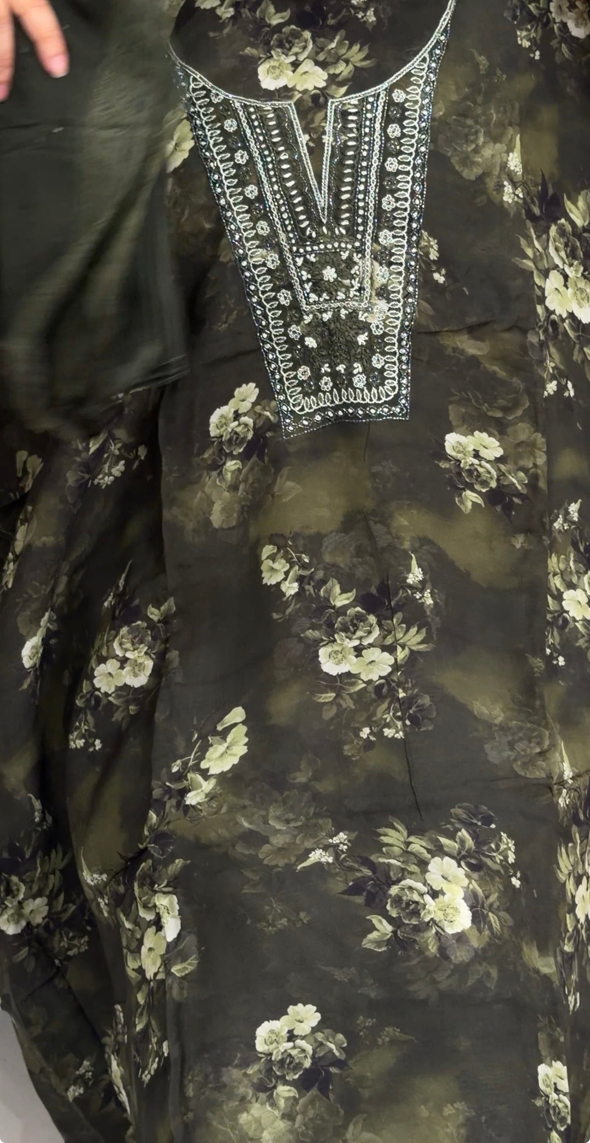 VISCOSE ORGANZA UNSTITCHED SALWAR SUITS - IHA 35433