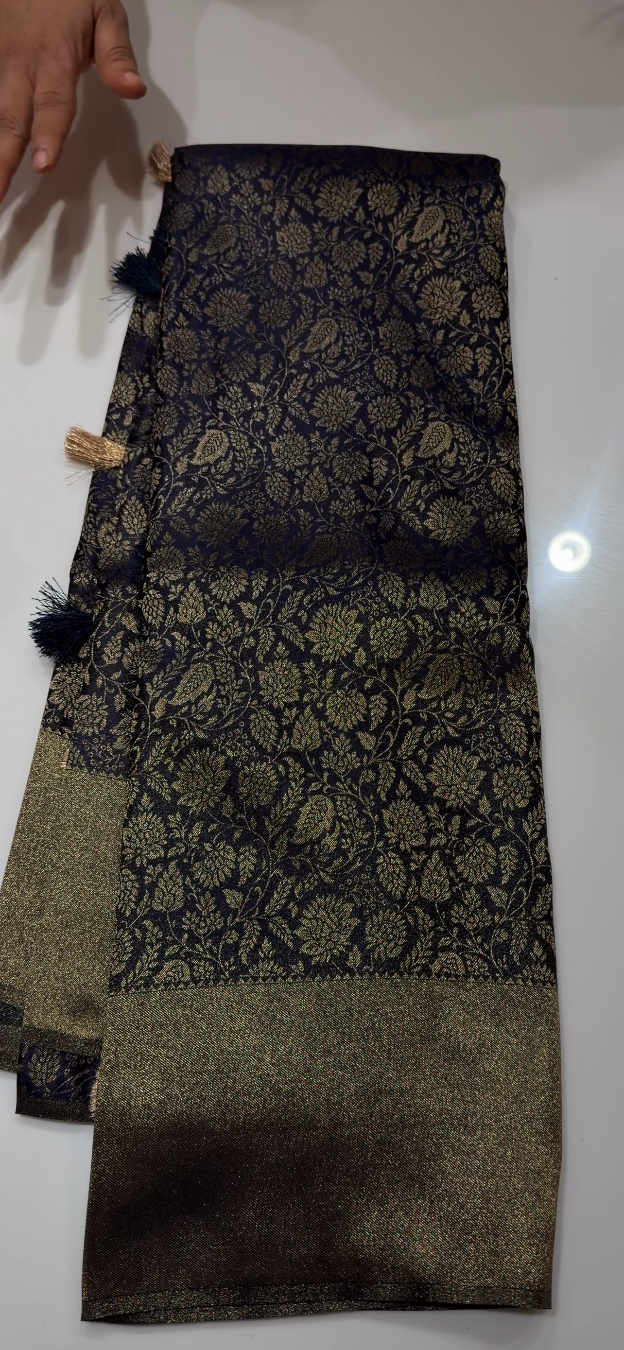 SEMI BROCADE SAREES - IHA 34536