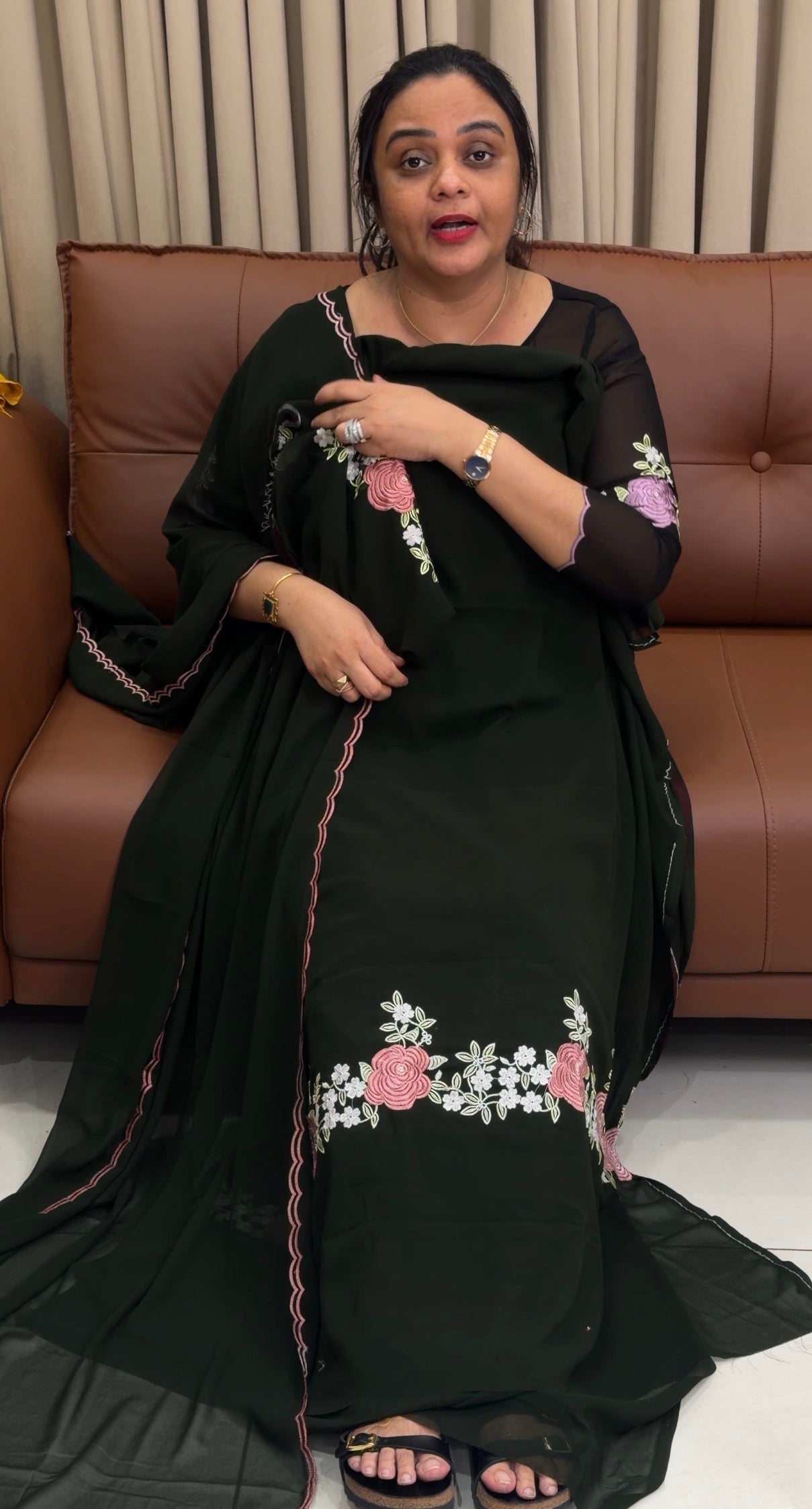 FORWARD FAUX GEORGETTE UNSTITCHED SALWAR SUITS - IHA 34726