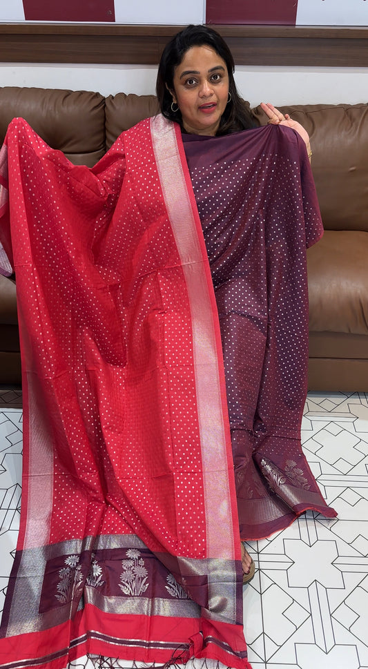 SEMI BANARASI UNSTITCHED SALWAR SUITS - IHA 26272