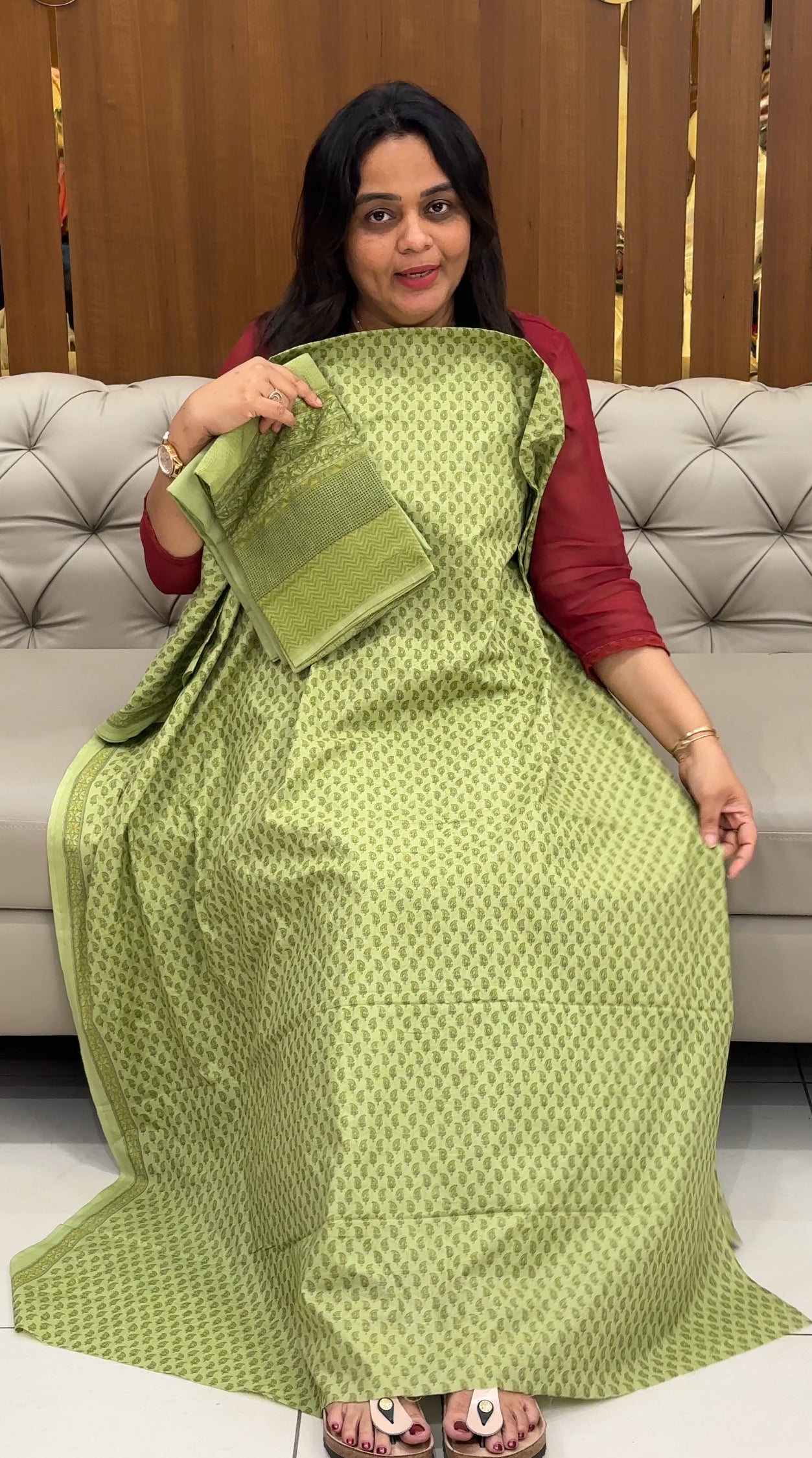 COTTON PRINTED UNSTITCHED SALWAR SUITS - IHA 29174