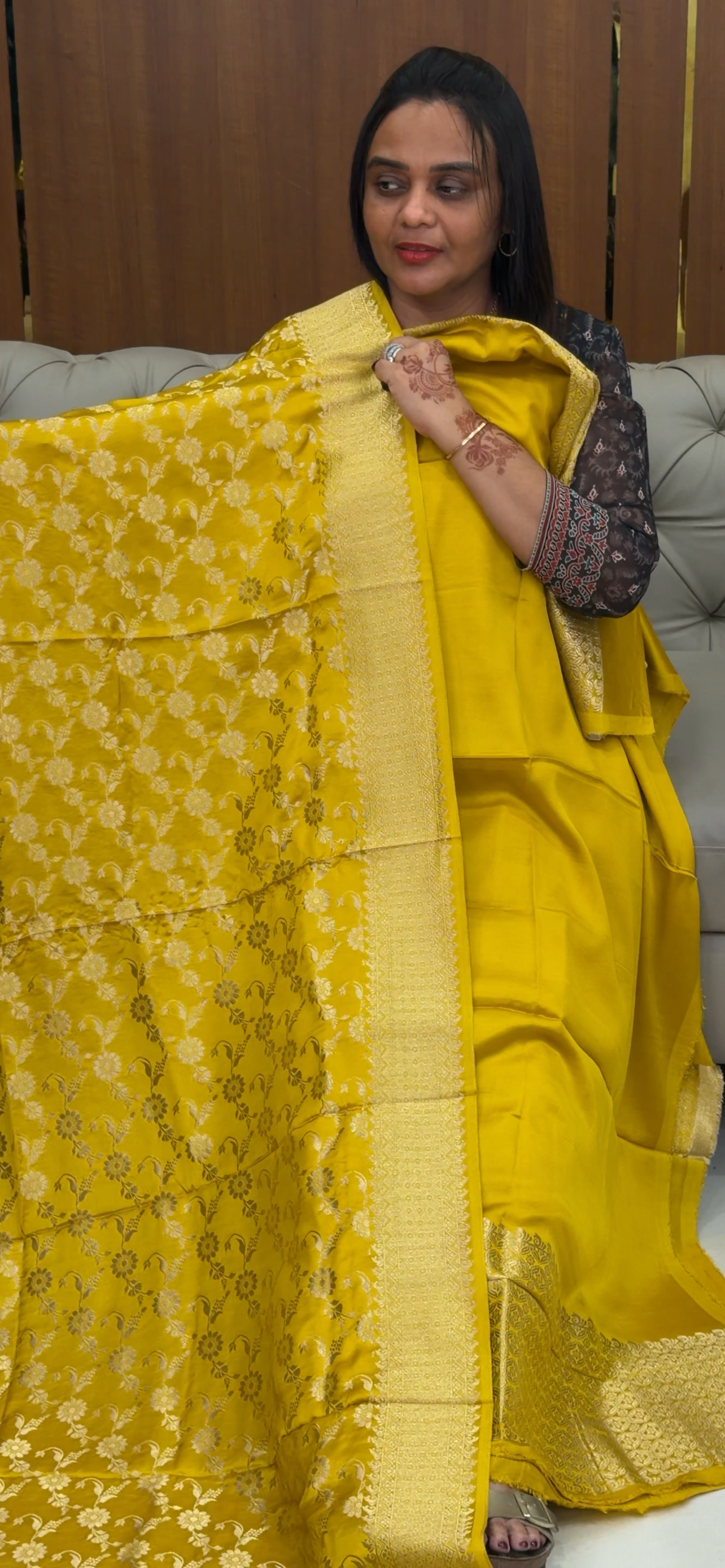 BANARASI UNSTITCHED SALWAR SUITS - IHA 31422