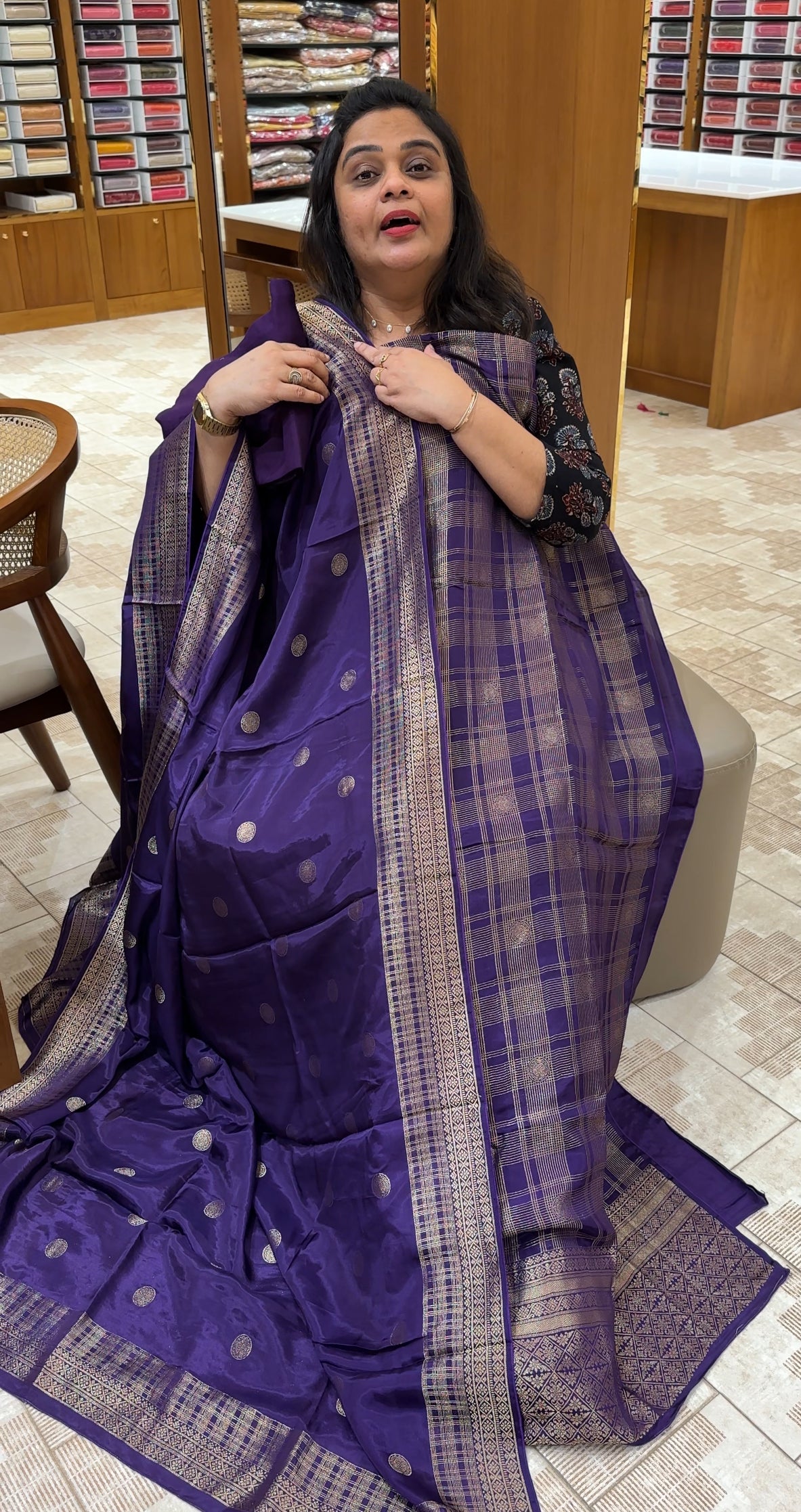 CRAPE UNSTITCHED SALWAR SUITS - IHA 29412